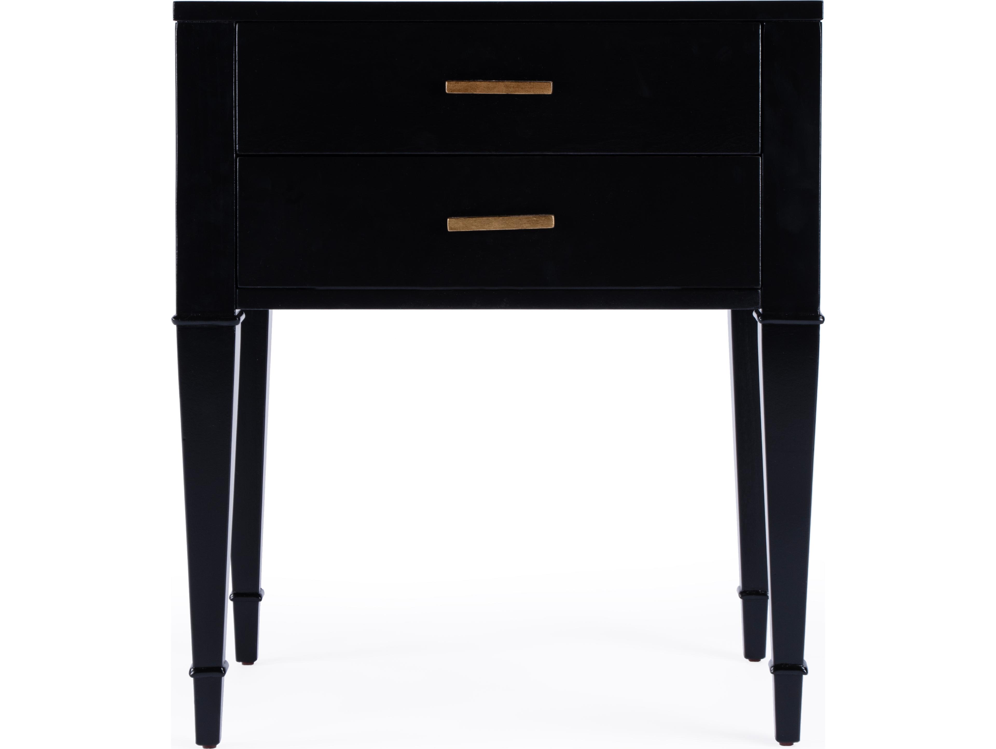 Butler Kai Rectangular Wood Black Licorice End Table