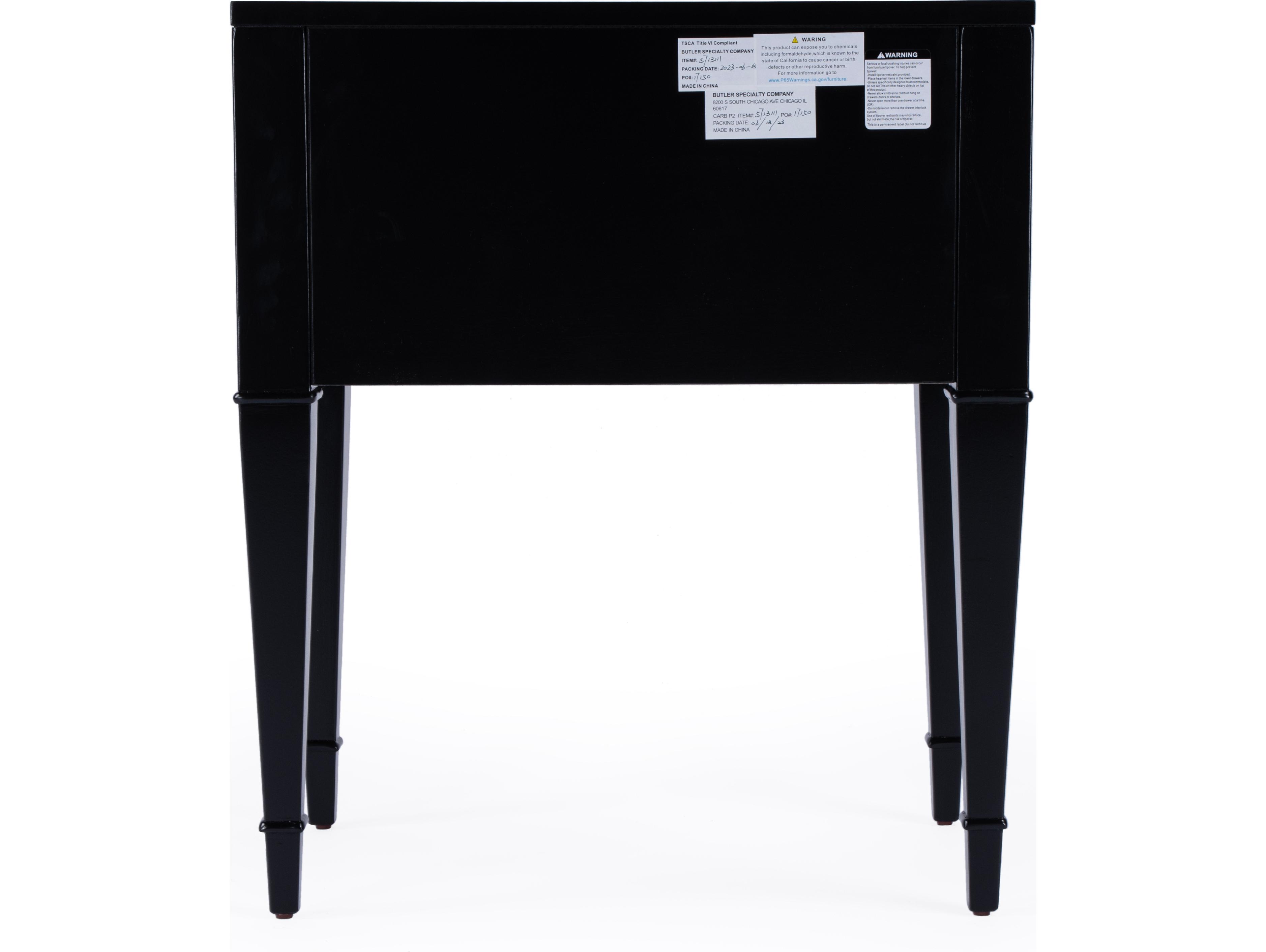 Butler Kai Rectangular Wood Black Licorice End Table