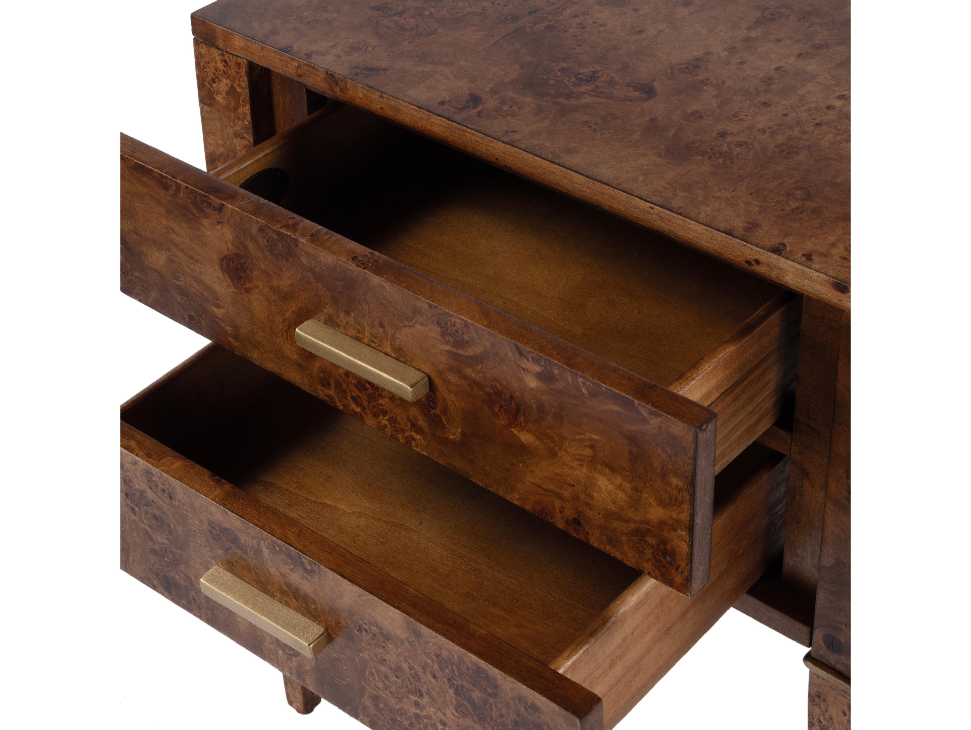 Butler Kai Rectangular Wood Traditional Burl End Table