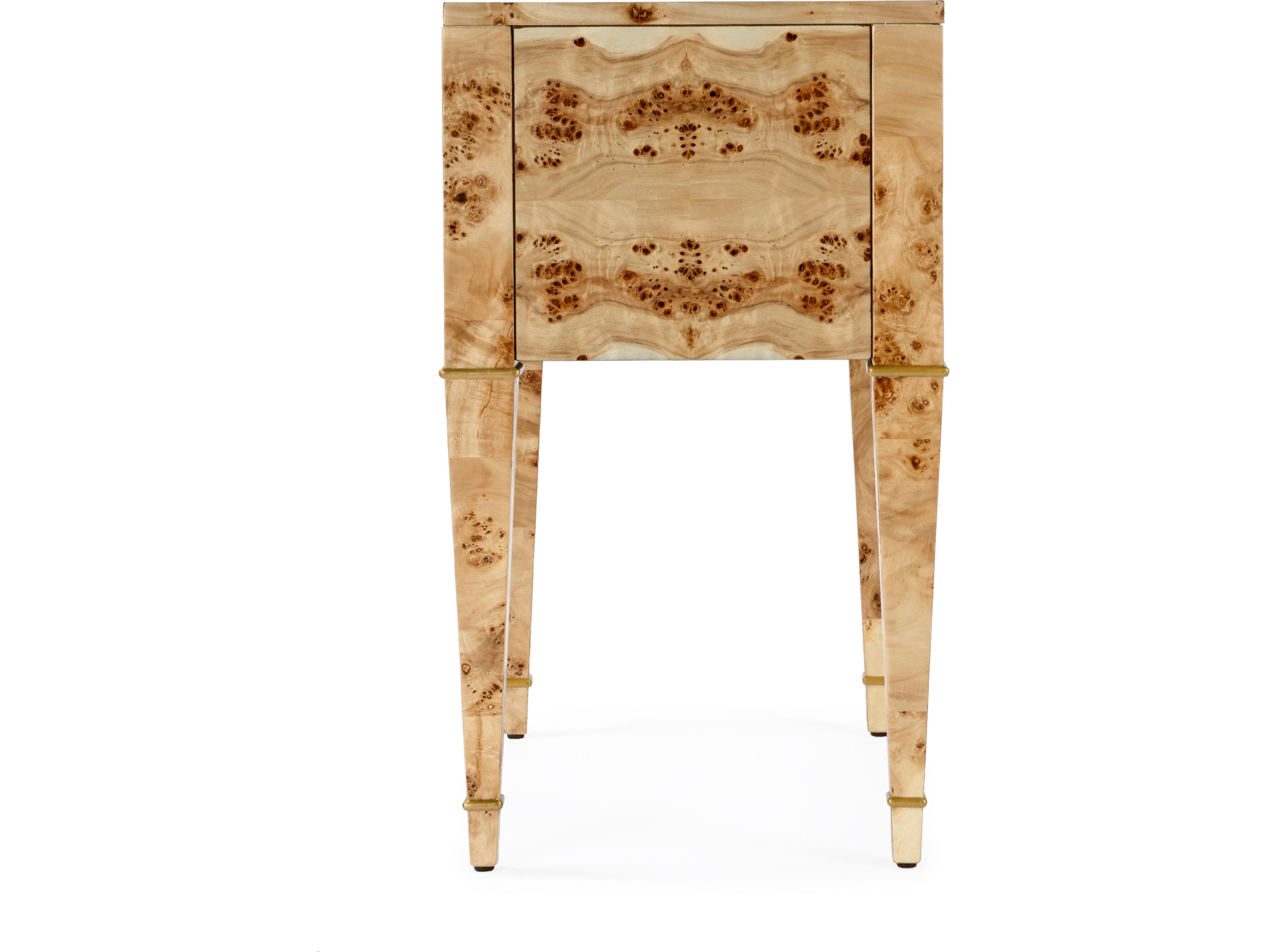Butler Kai Rectangular Wood Light Burl End Table