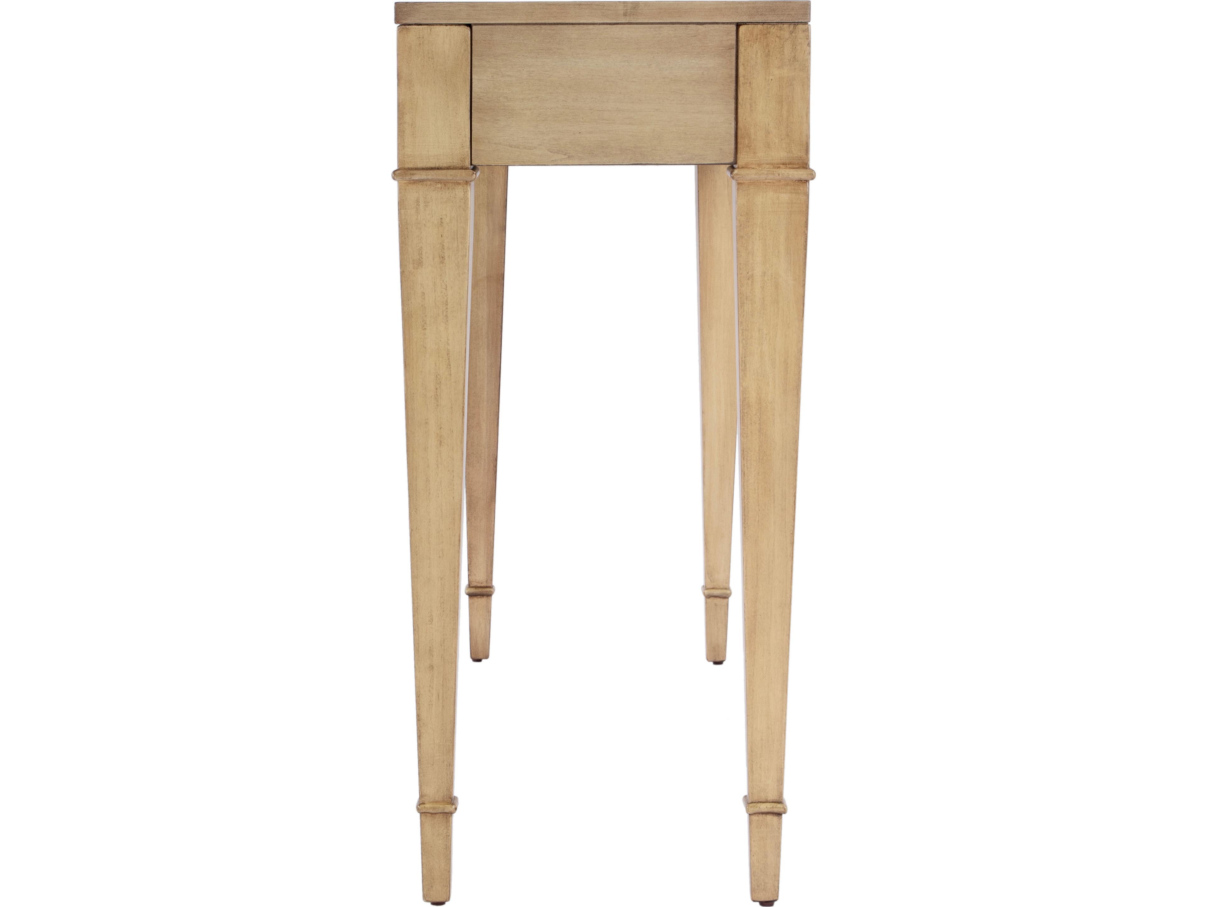 Butler Kai Rectangular Wood Antique Beige Console Table