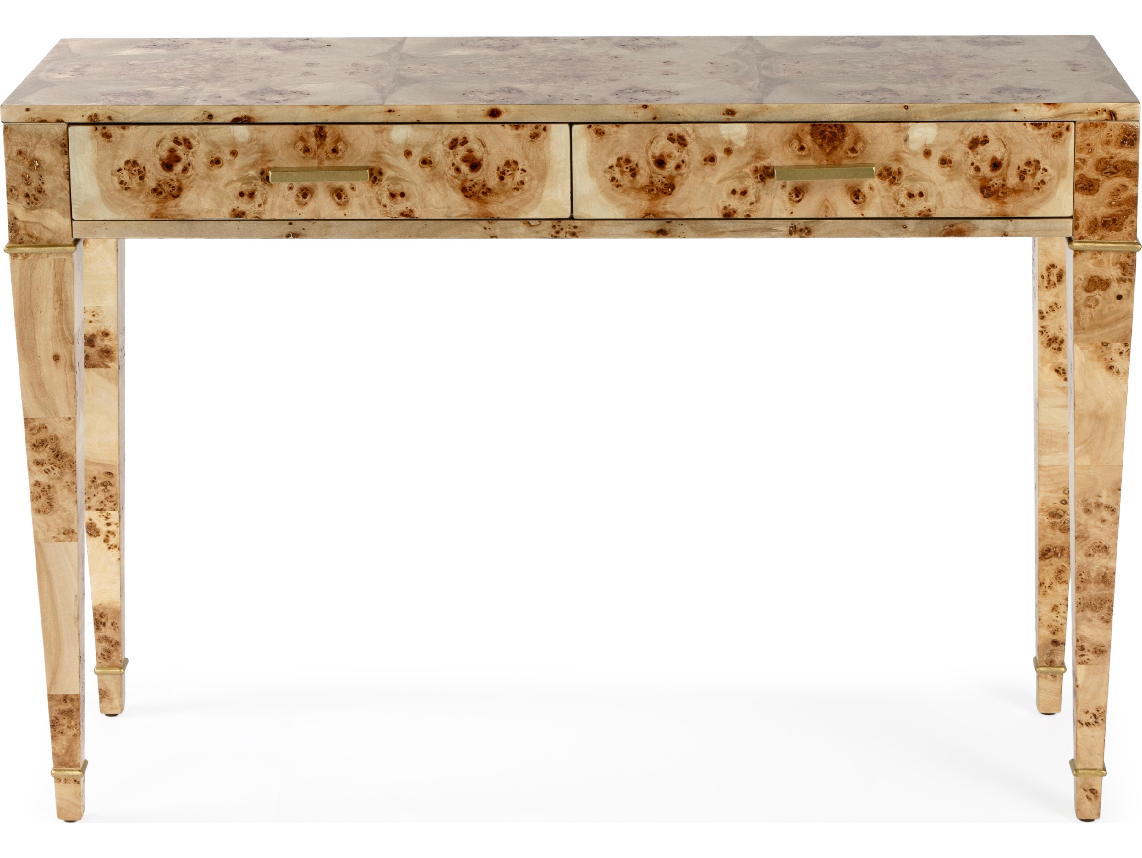 Butler Kai Rectangular Wood Light Burl Console Table
