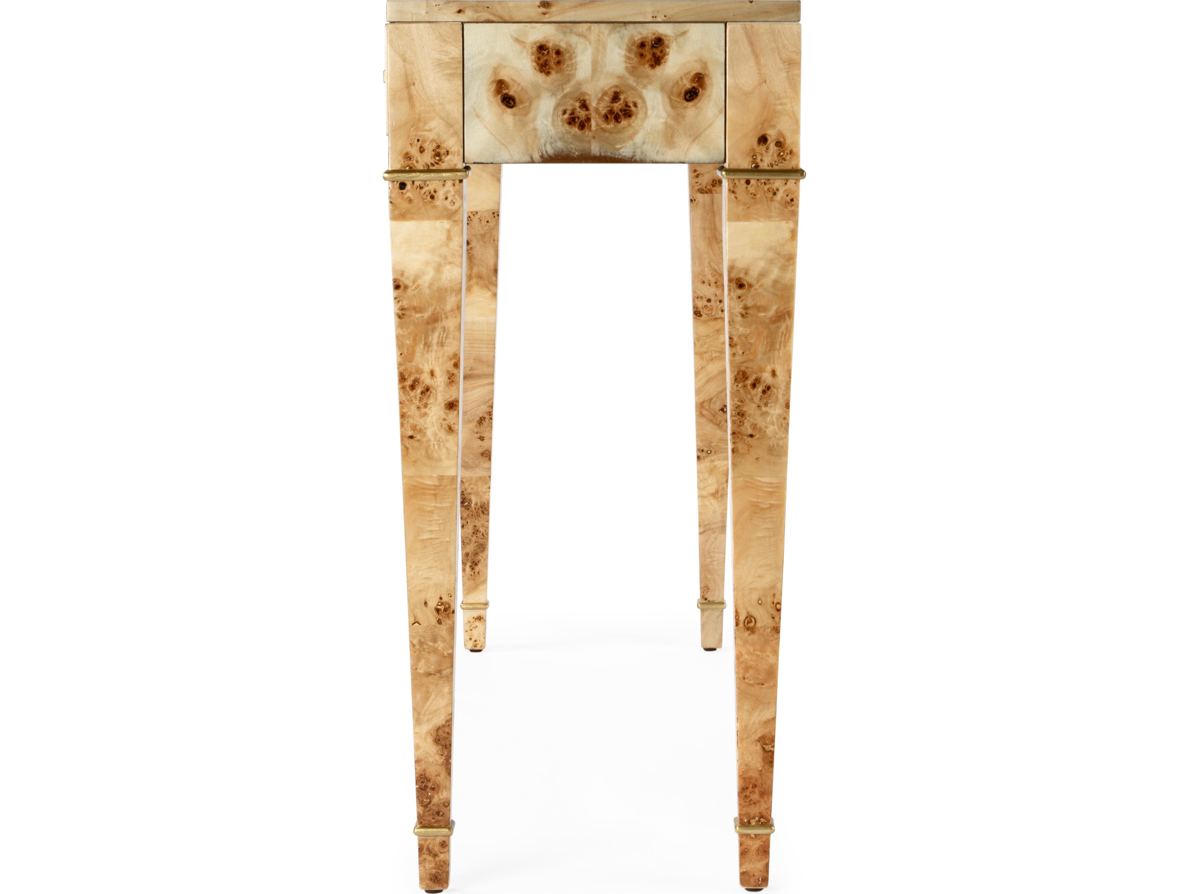 Butler Kai Rectangular Wood Light Burl Console Table