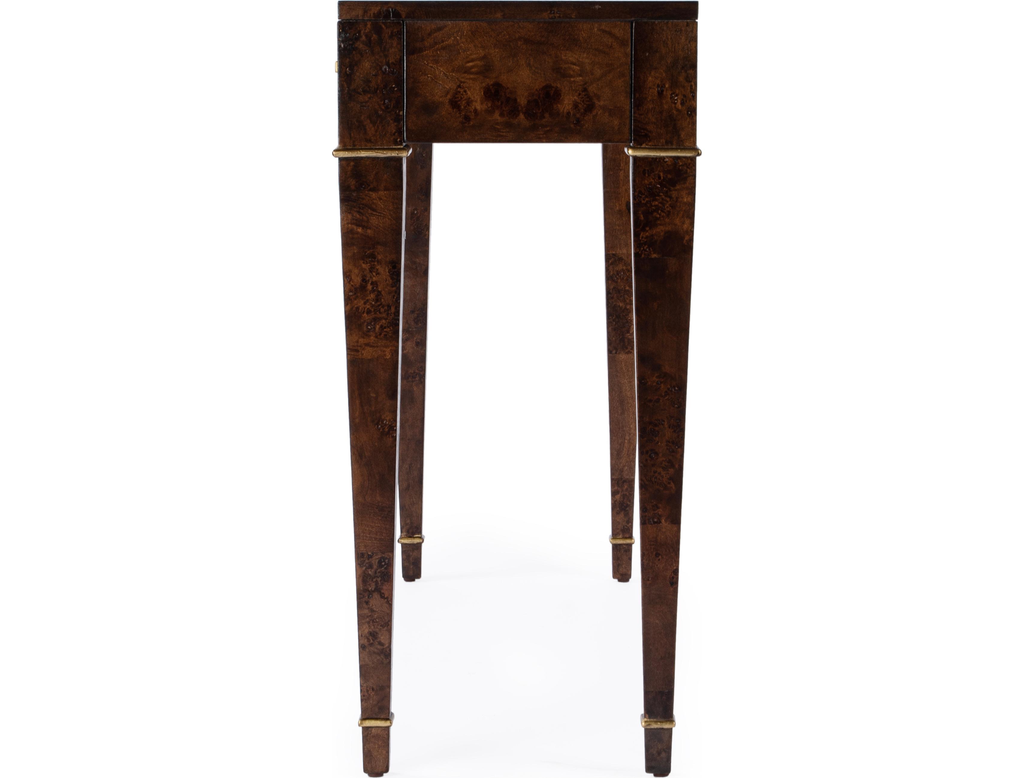 Butler Kai Rectangular Wood Dark Burl Console Table
