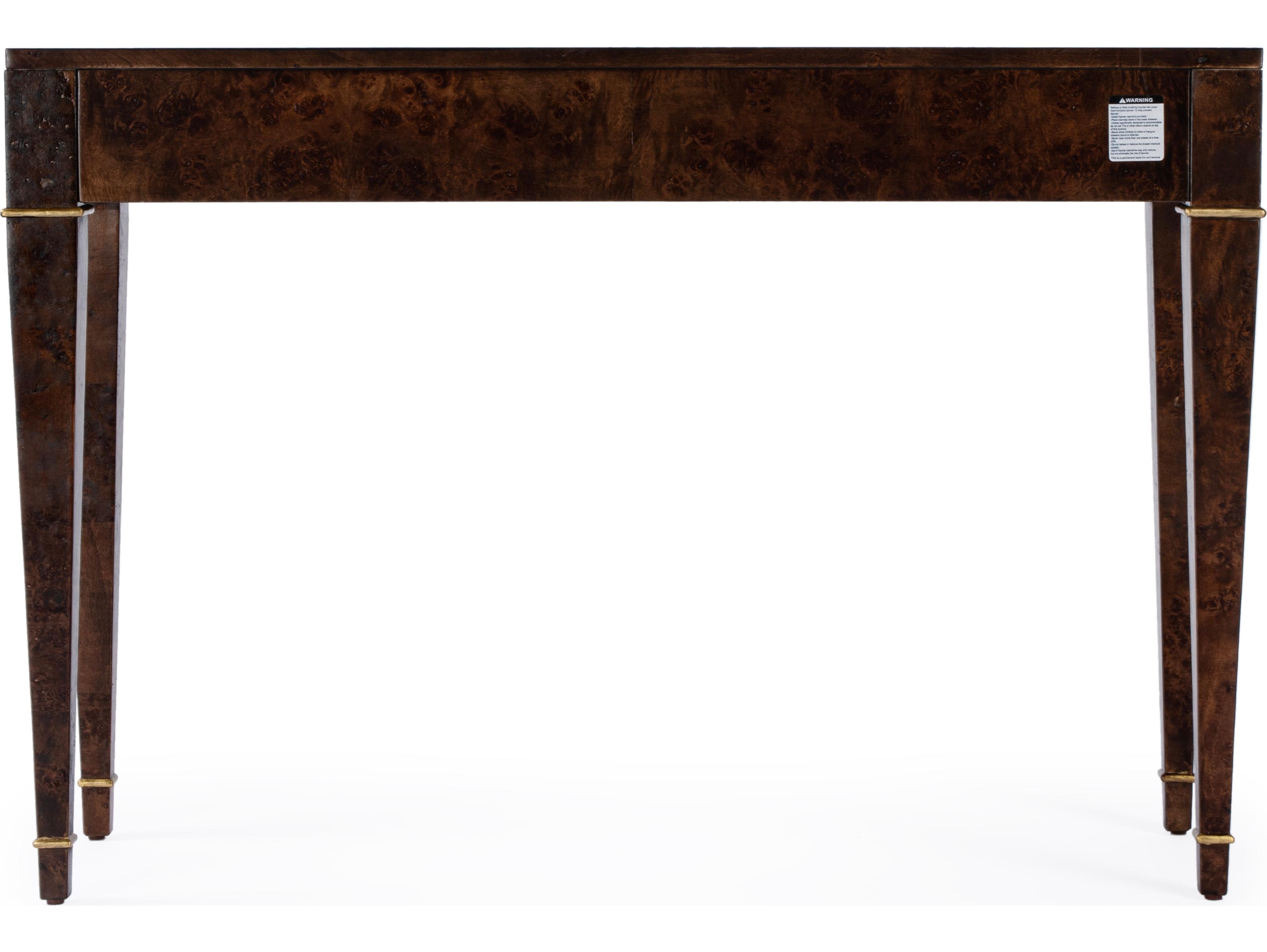 Butler Kai Rectangular Wood Dark Burl Console Table