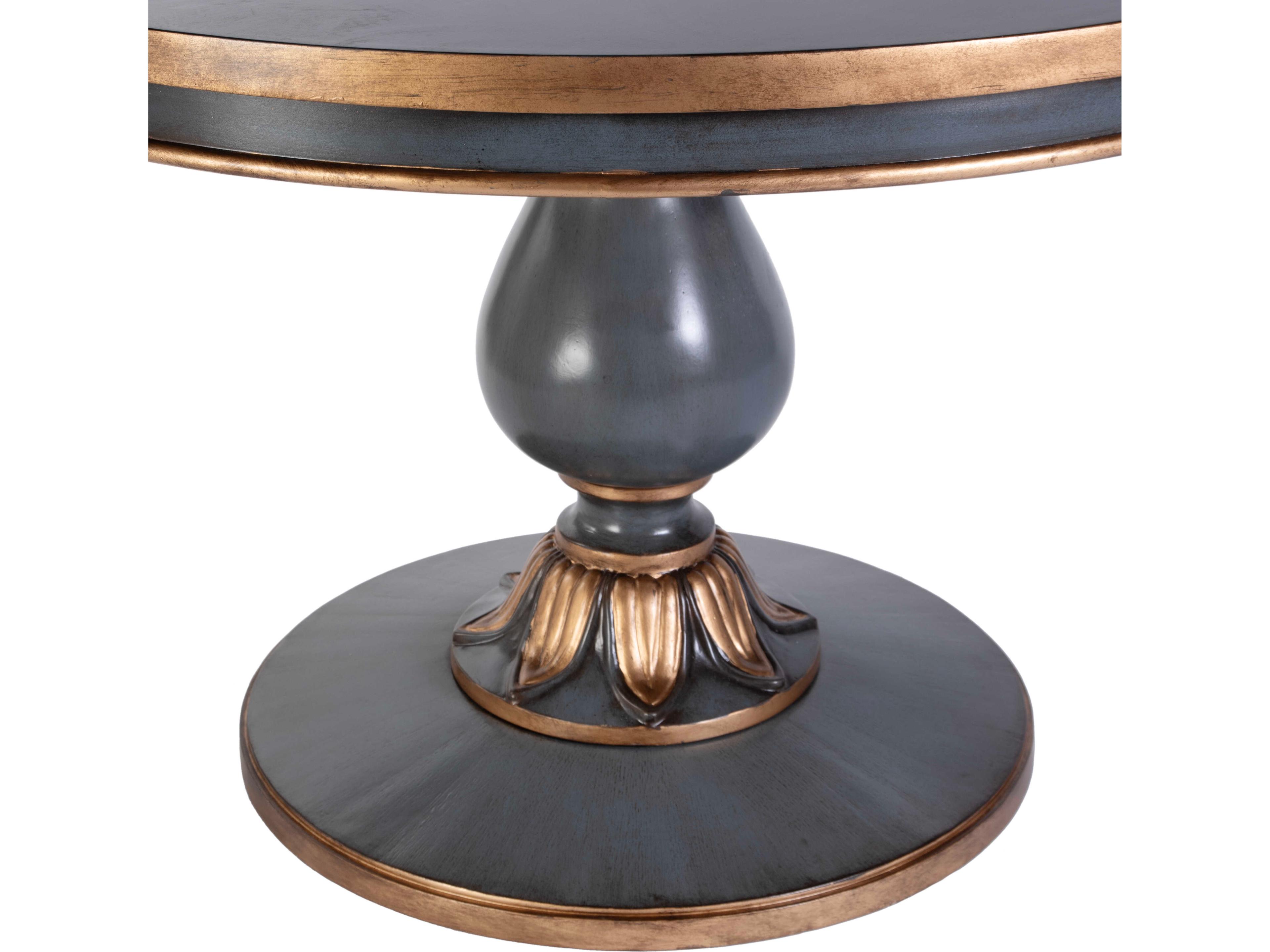 Butler Evie Round Wood Pastel Blue Dining Table