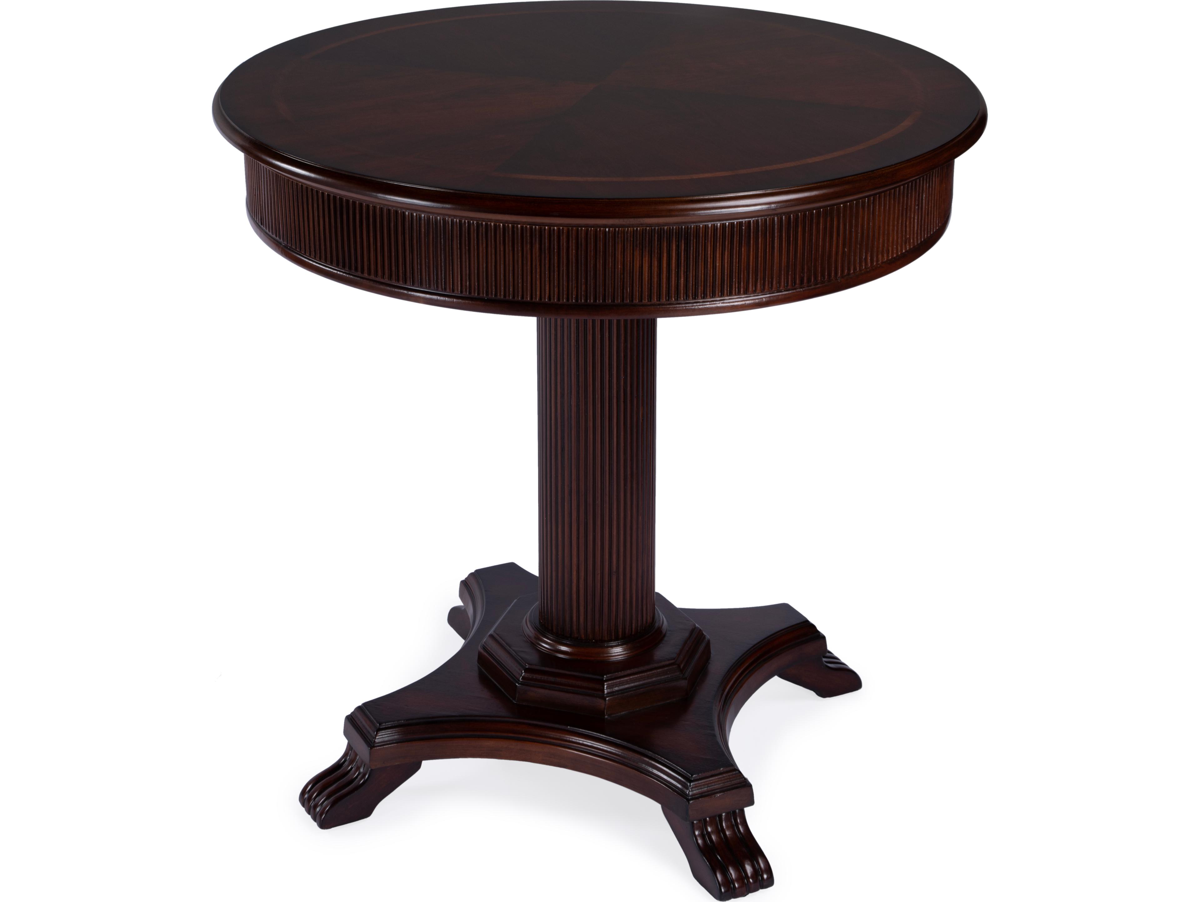 Butler Ellsworth Round Wood Cherry End Table