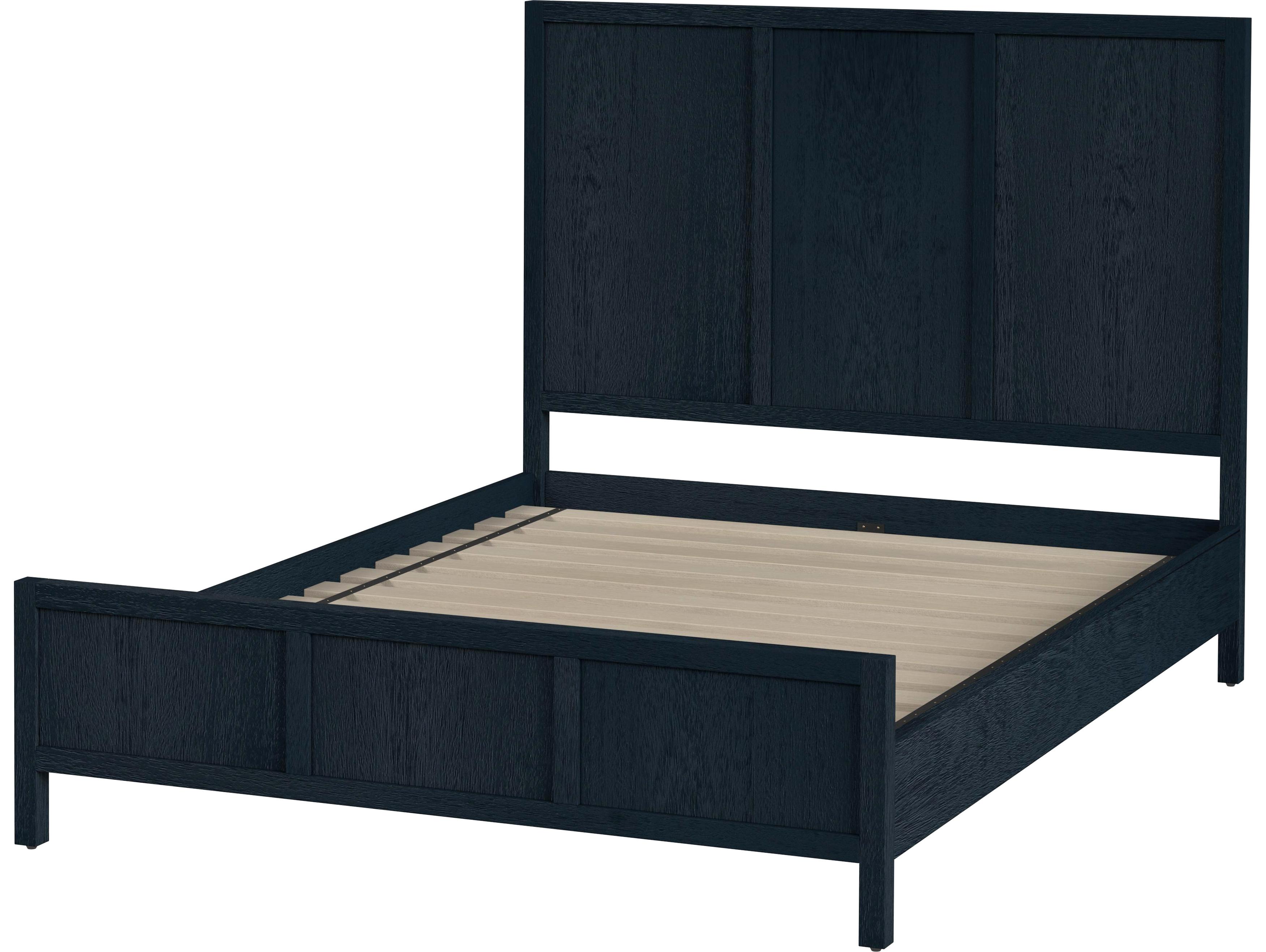 Butler Lark Navy Blue Acacia Wood Queen Panel Bed