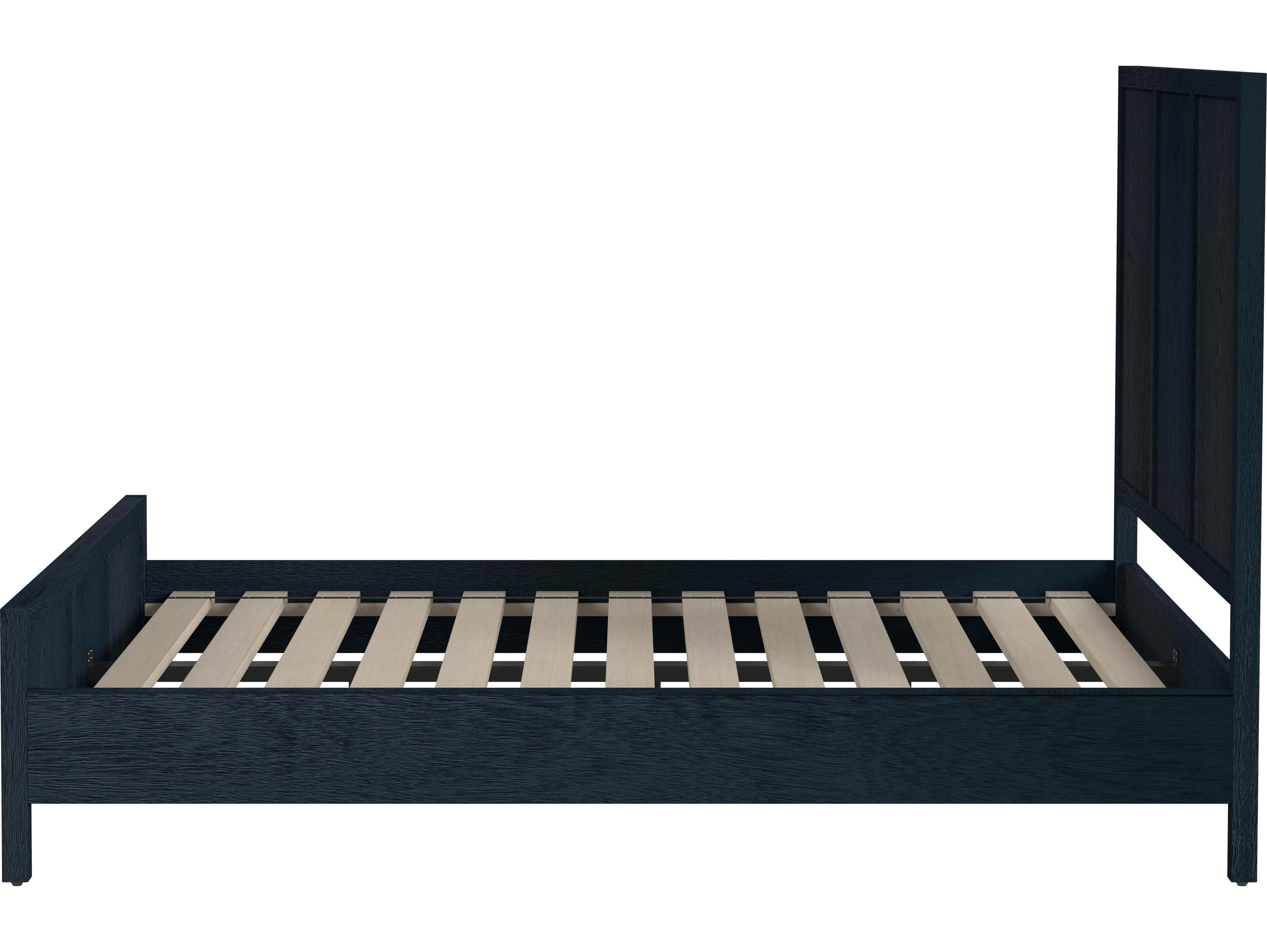 Butler Lark Navy Blue Acacia Wood Queen Panel Bed