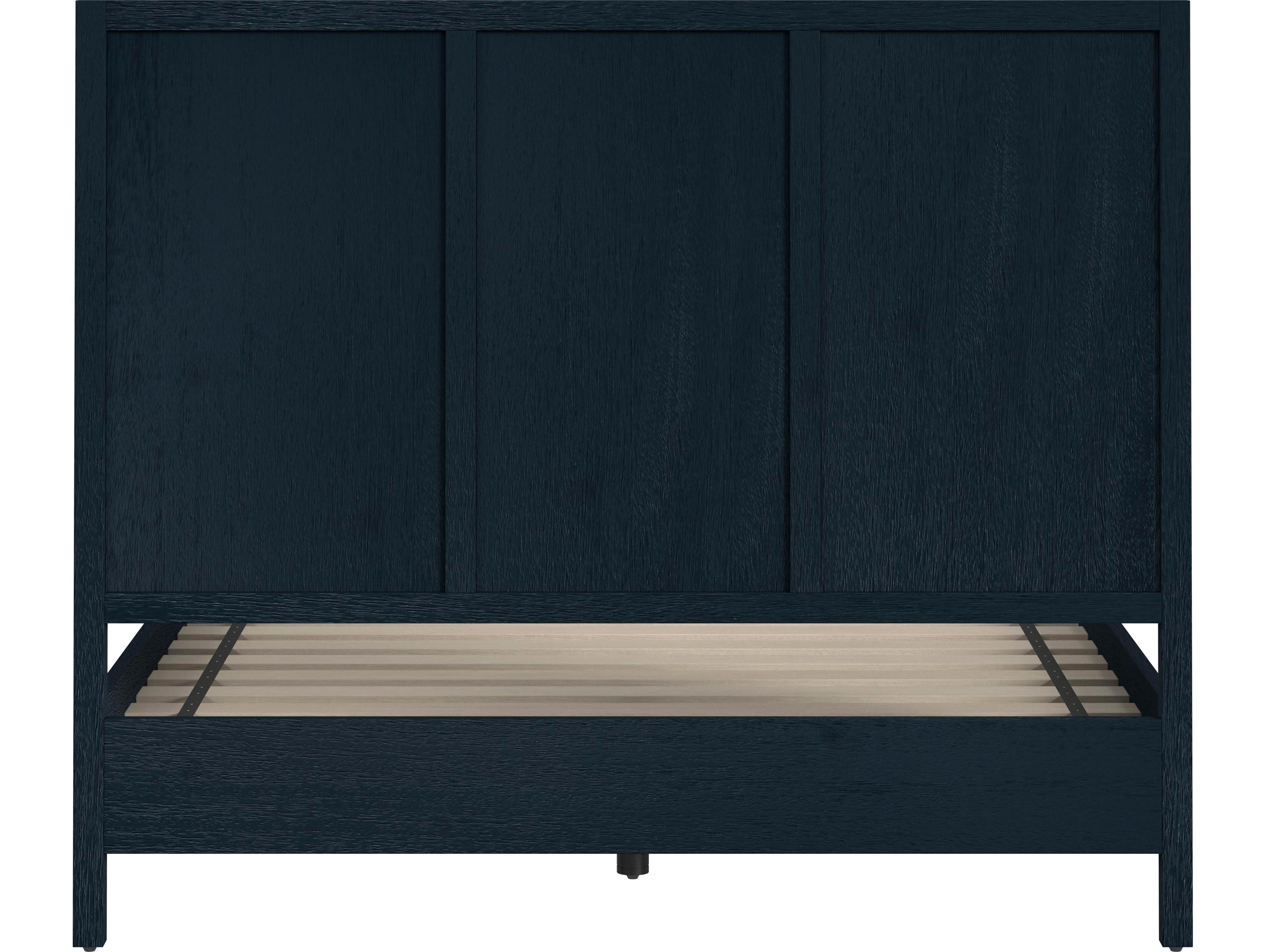 Butler Lark Navy Blue Acacia Wood Queen Panel Bed