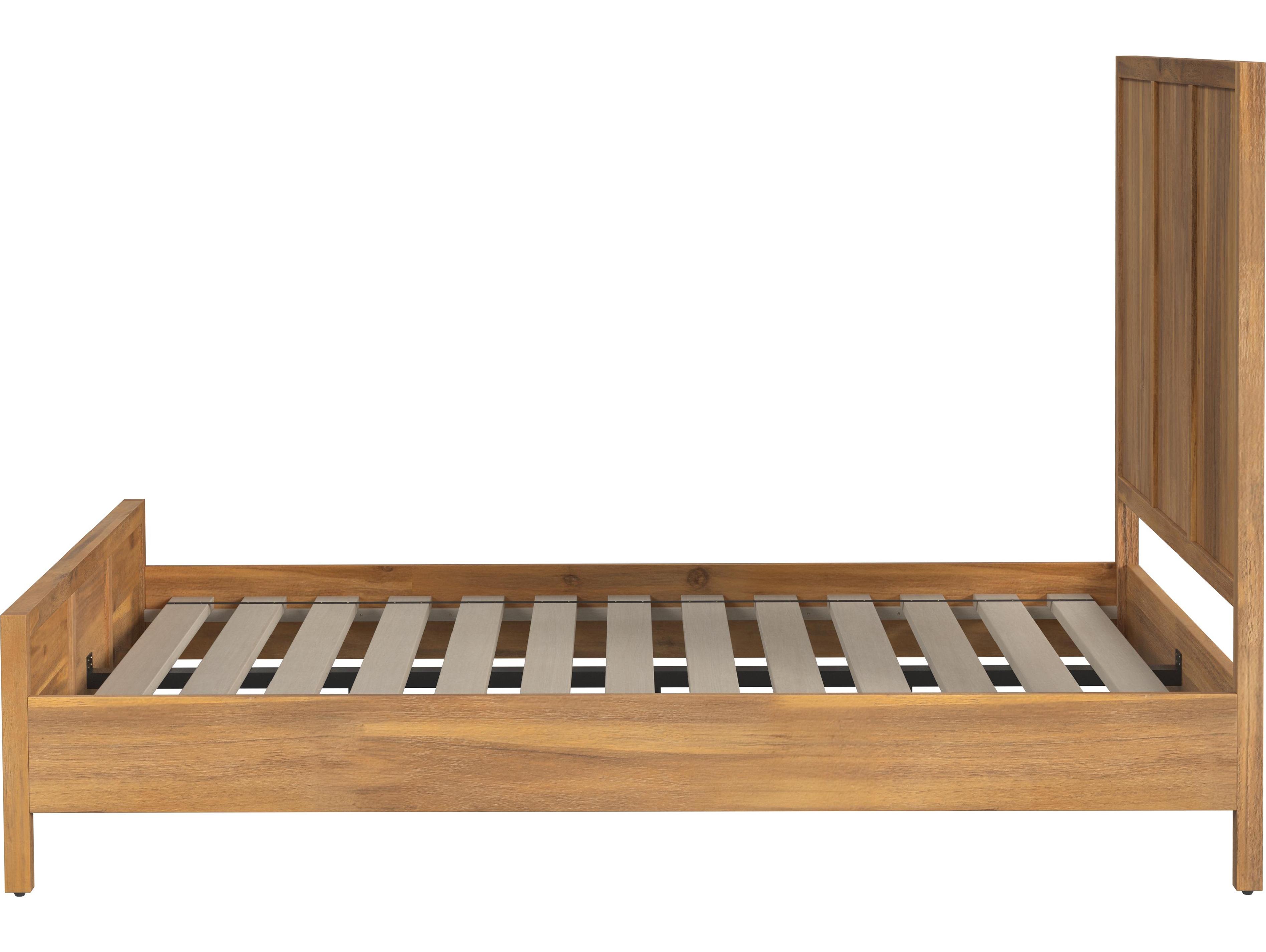 Butler Lark Natural Mango Brown Pine Wood Queen Panel Bed