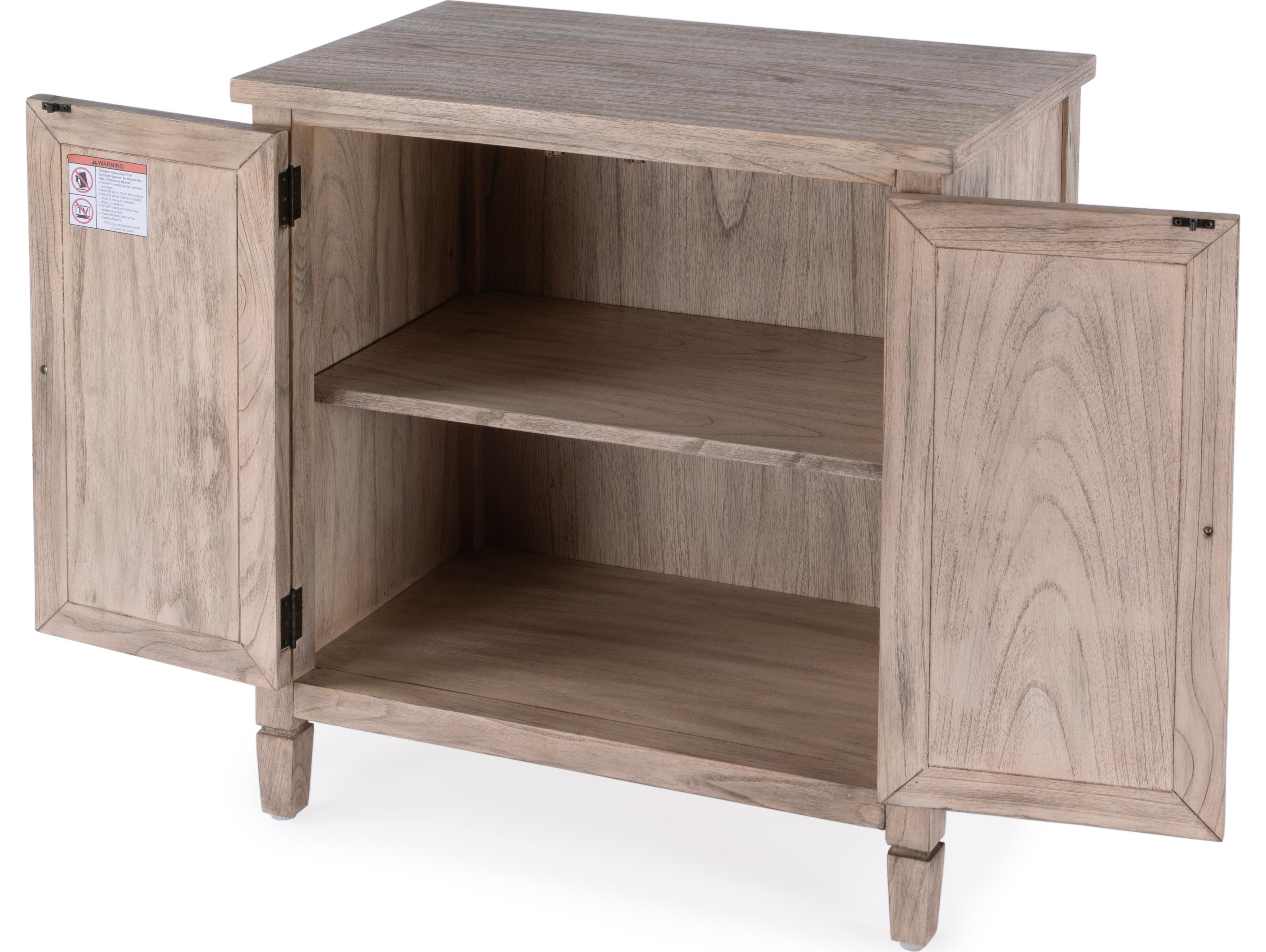 Butler Flagstaff Desert Sand Natural Mindi Wood Accent Cabinet