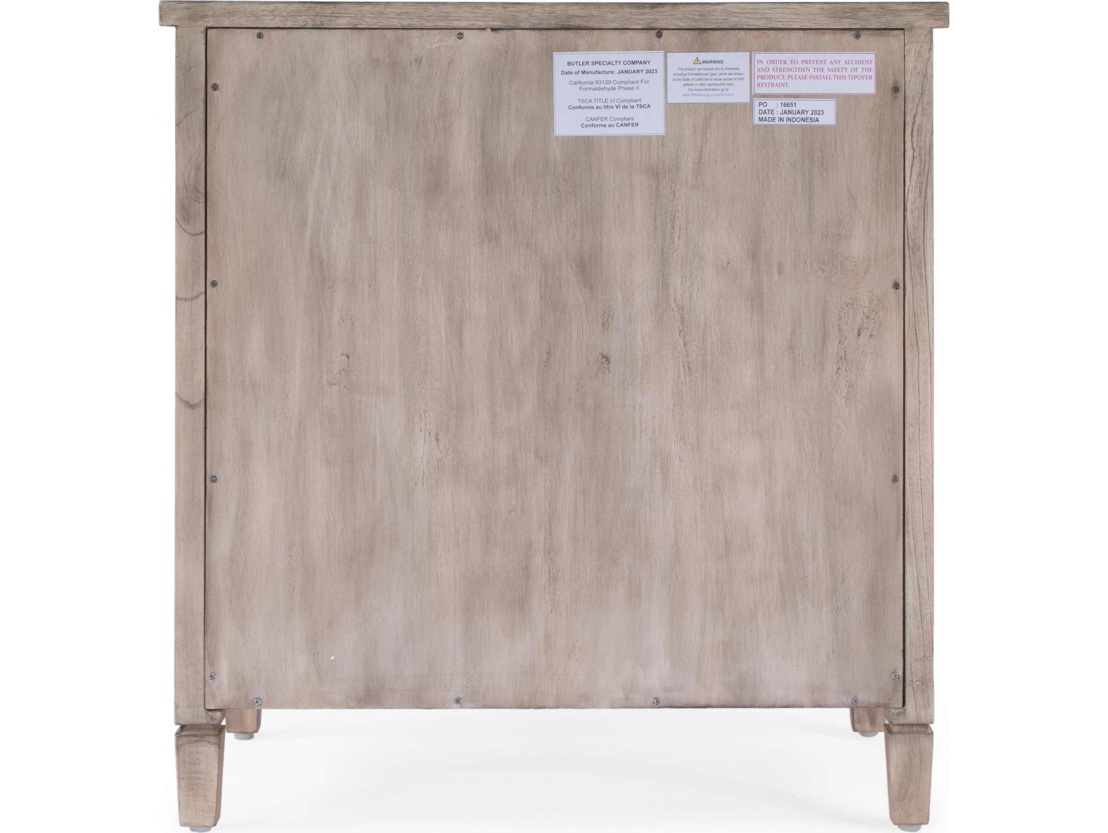 Butler Flagstaff Desert Sand Natural Mindi Wood Accent Cabinet