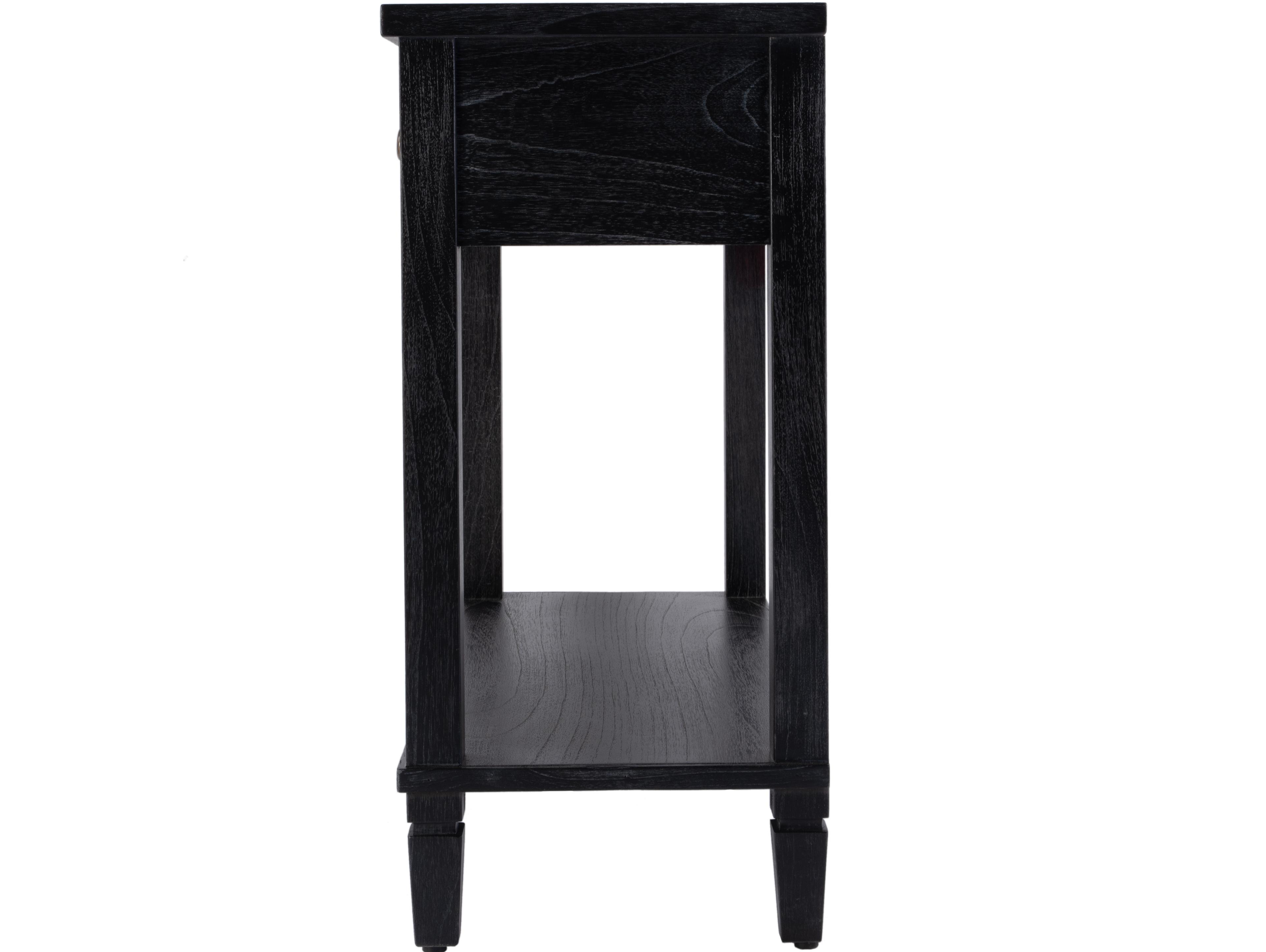 Butler Flagstaff Rectangular Wood Washed Black Console Table