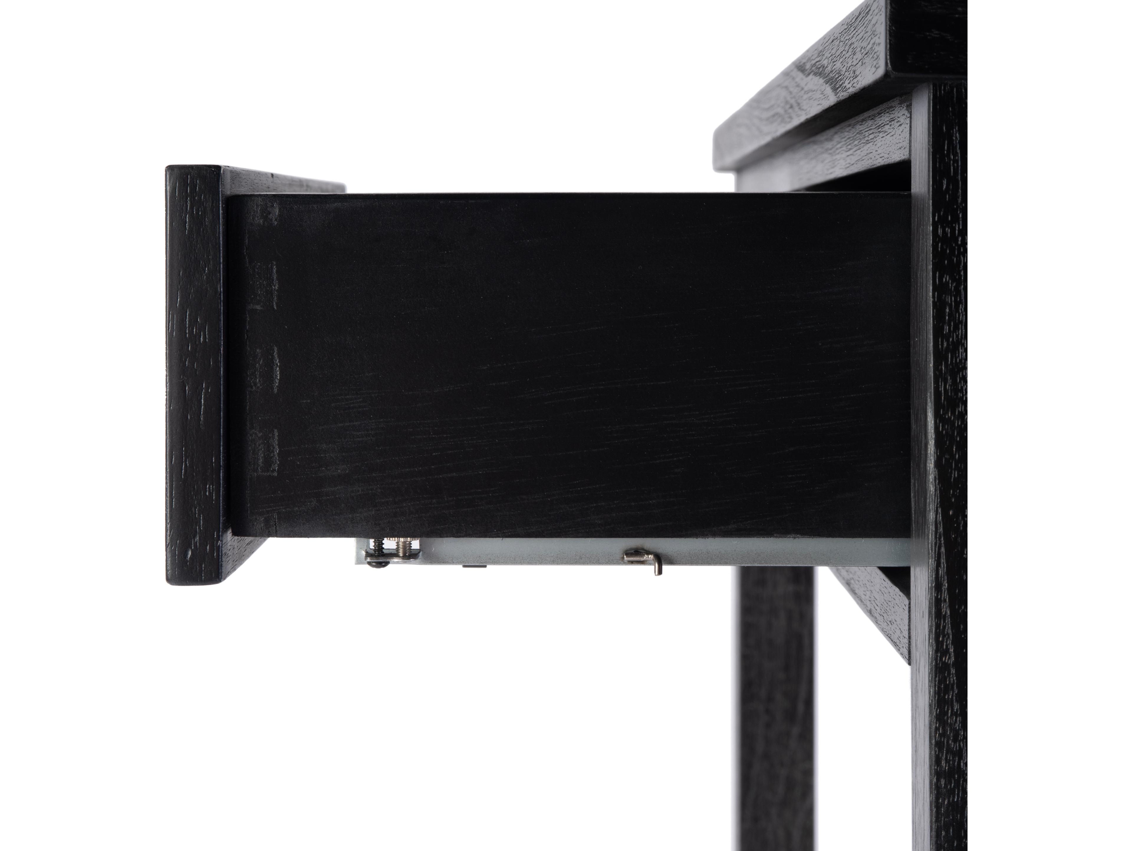 Butler Flagstaff Rectangular Wood Washed Black Console Table