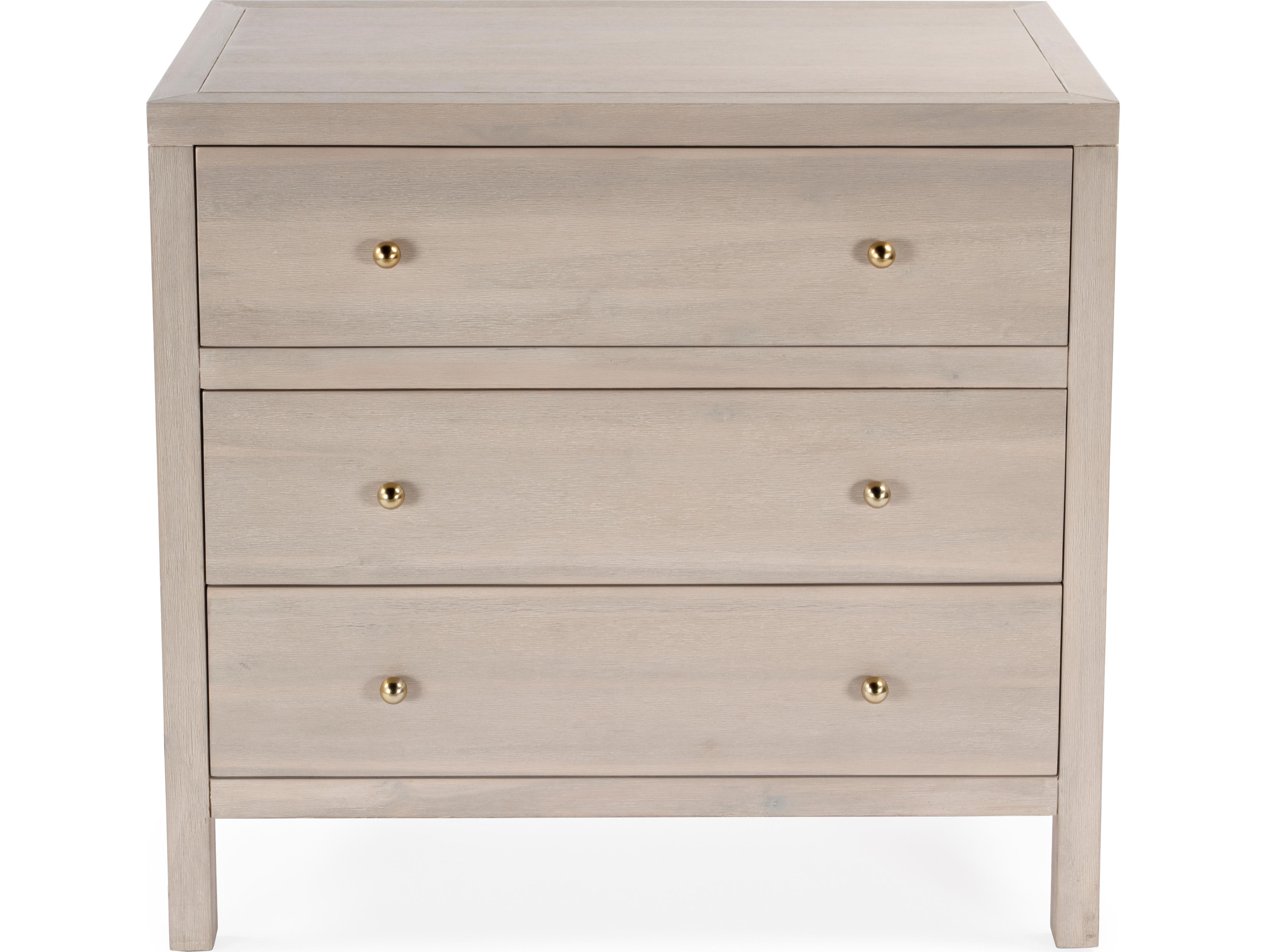 Butler Nora 3-Drawers Beige Acacia Wood Dresser