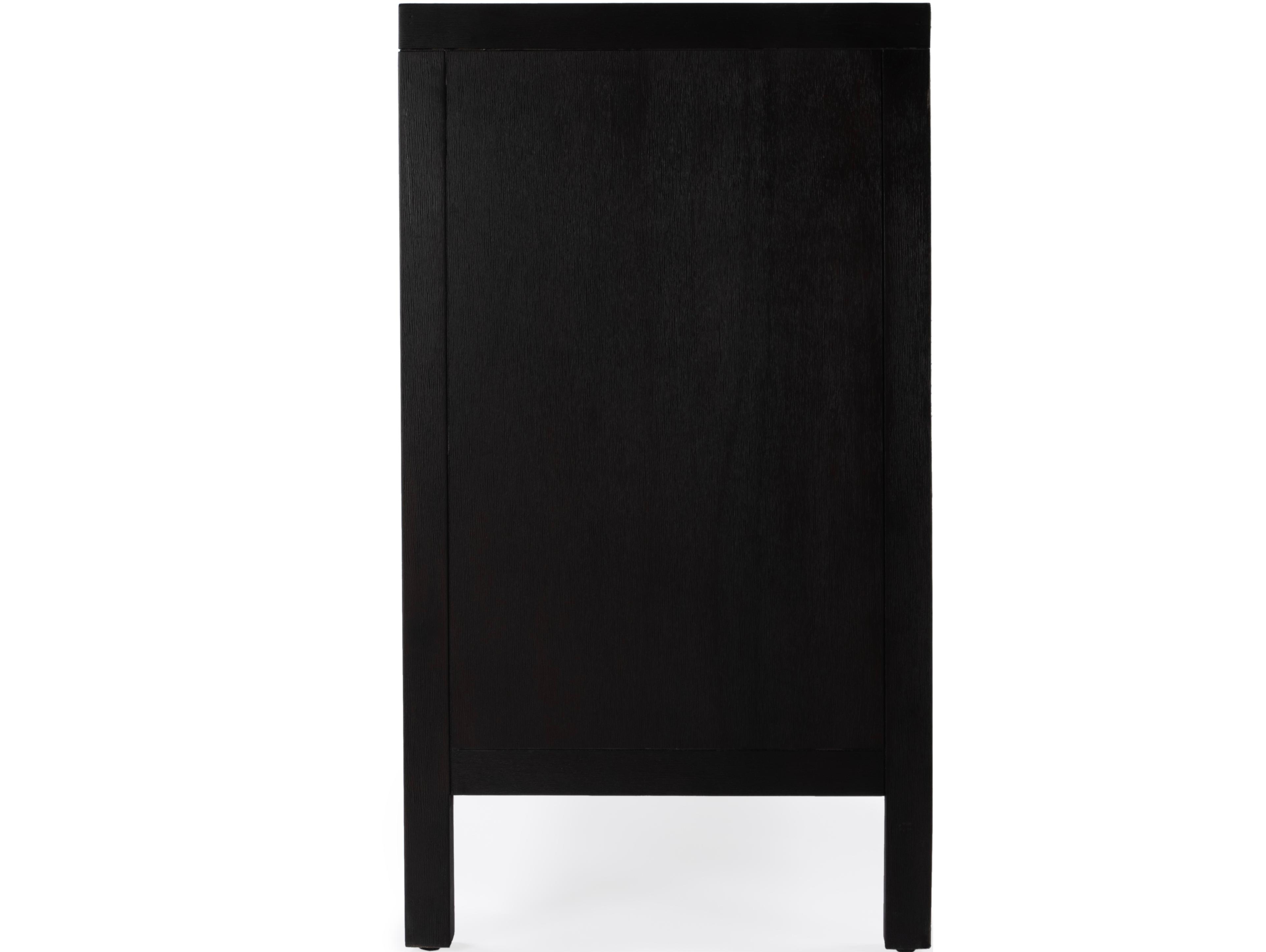 Butler Nora 3-Drawers Black Acacia Wood Dresser