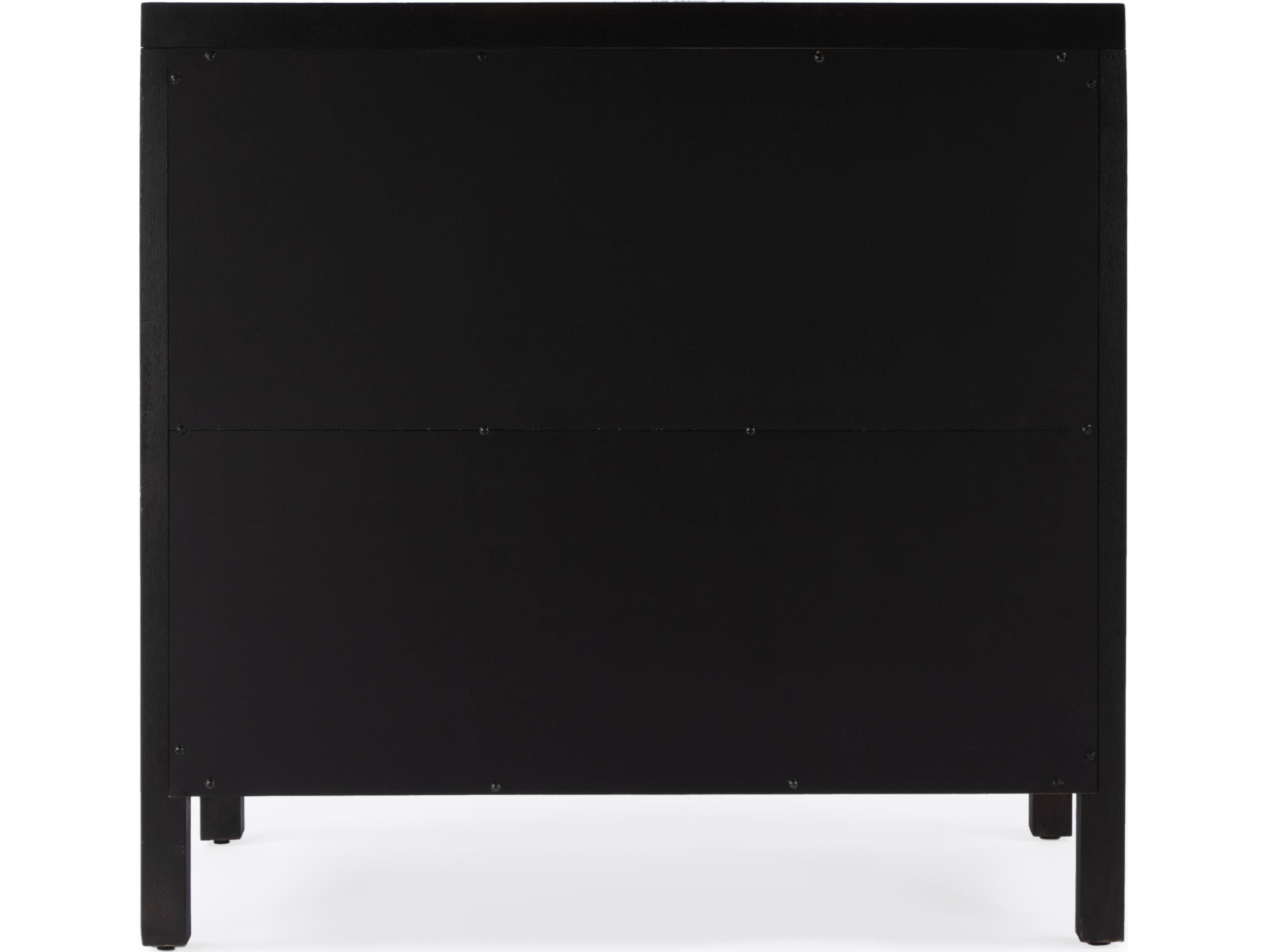 Butler Nora 3-Drawers Black Acacia Wood Dresser