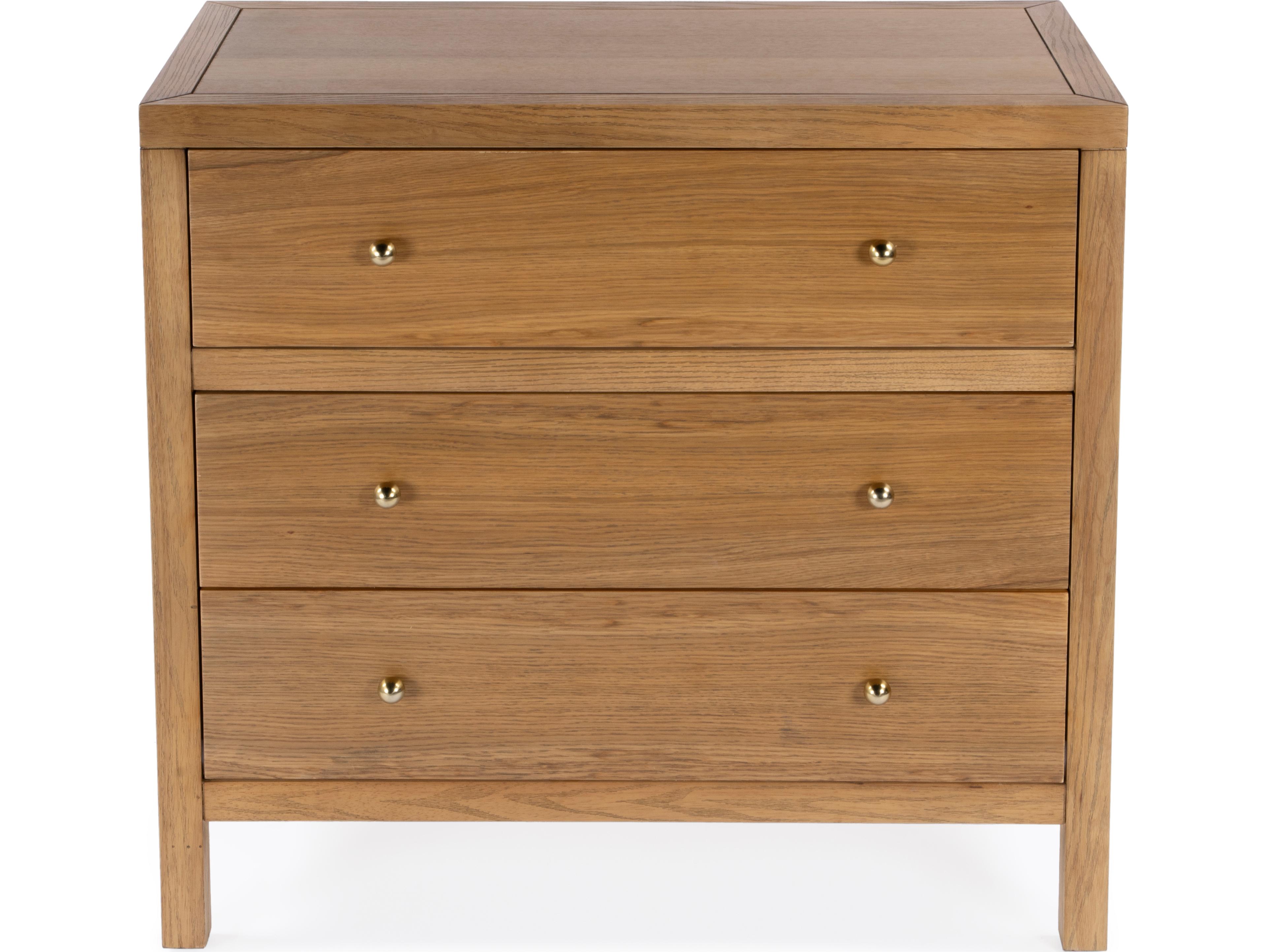 Butler Nora 3-Drawers Oak Wood Dresser