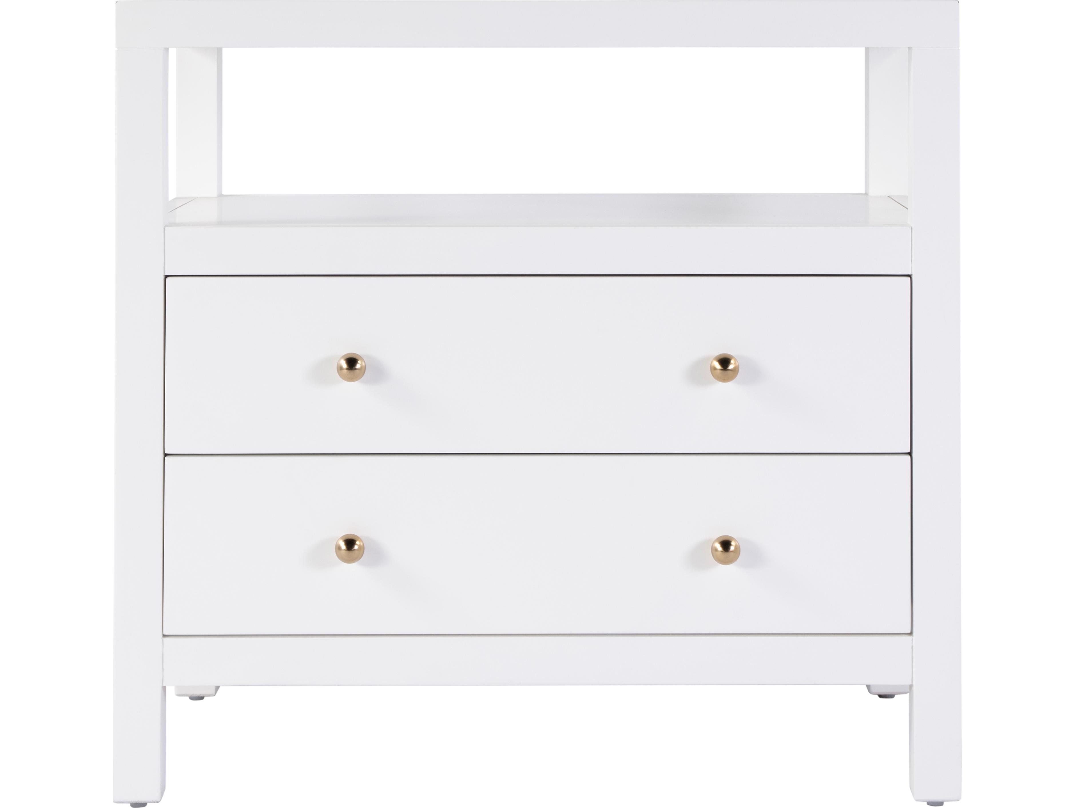 Butler Nora 2-Drawers Acacia Wood Nightstand