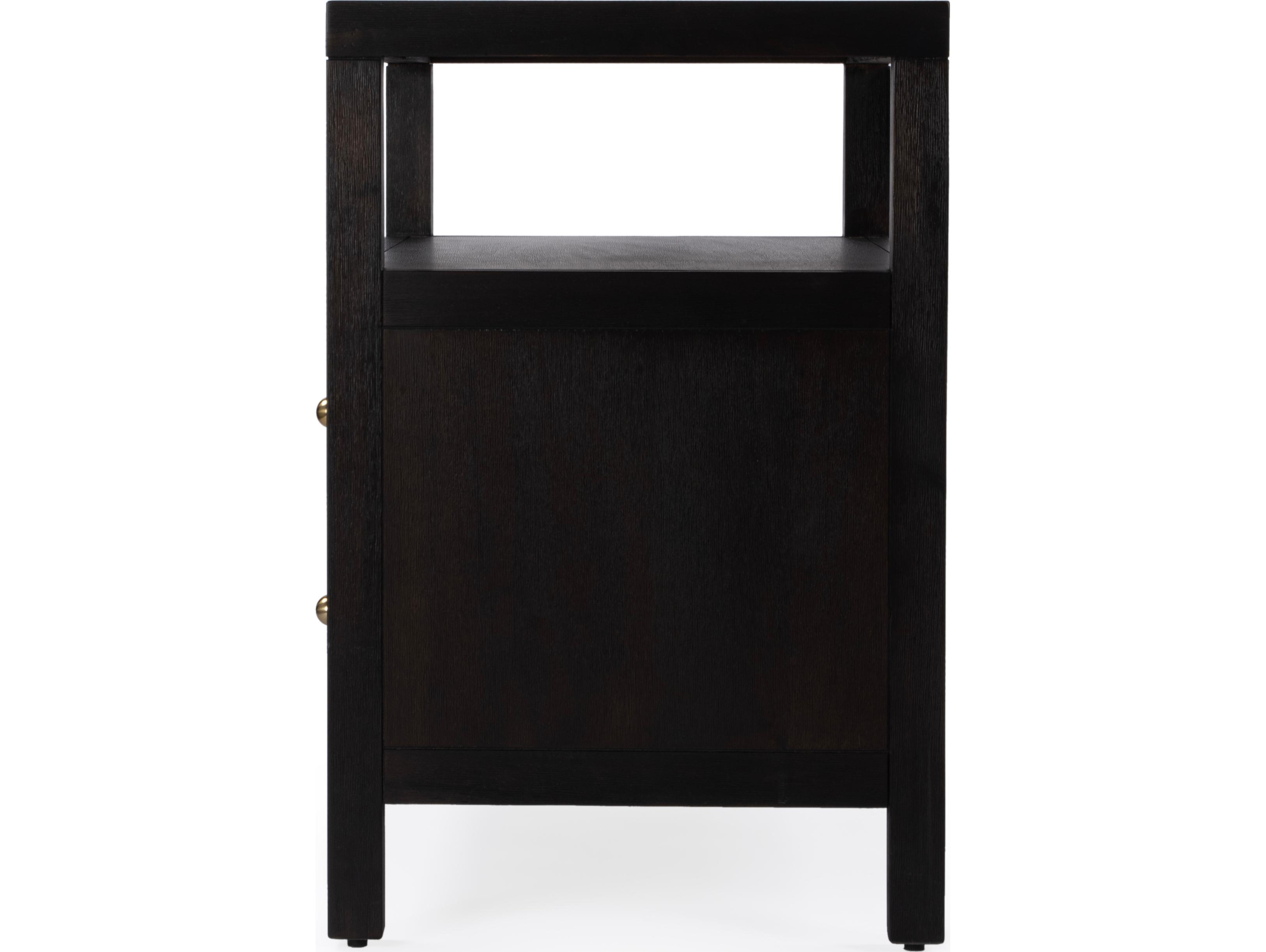 Butler Nora 2-Drawers Acacia Wood Nightstand