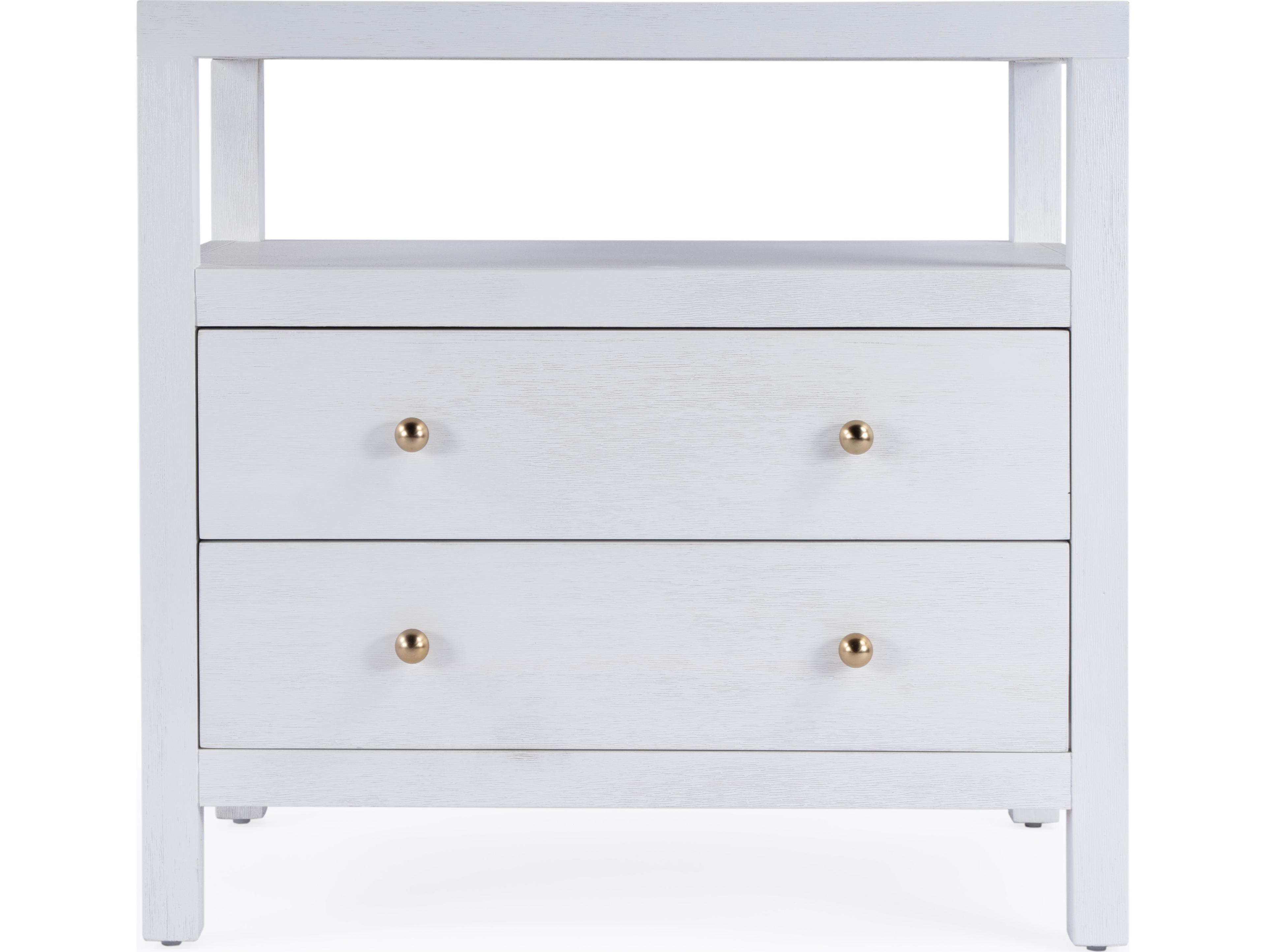 Butler Nora 2-Drawers Acacia Wood Nightstand