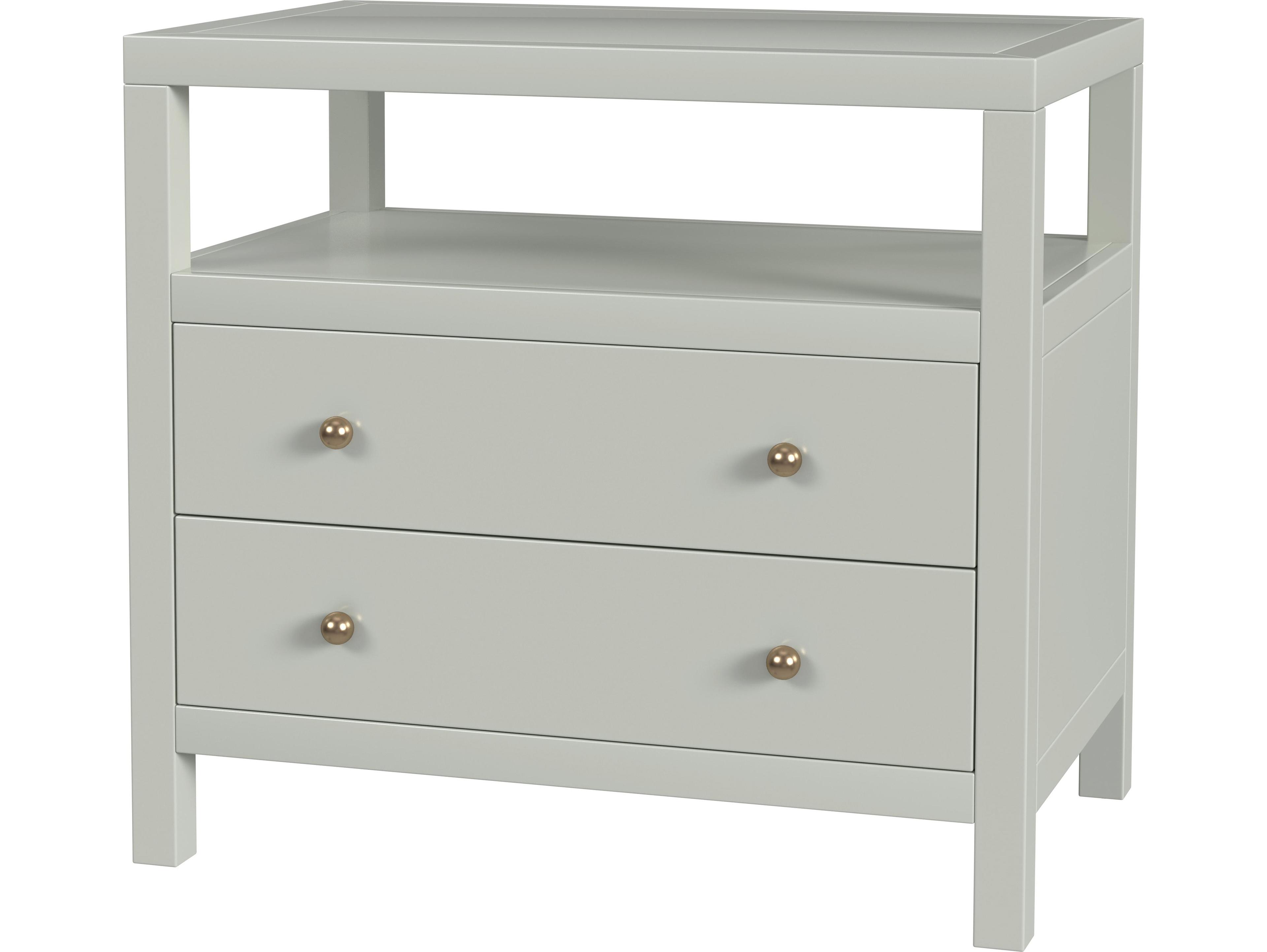 Butler Nora 2-Drawers Acacia Wood Nightstand