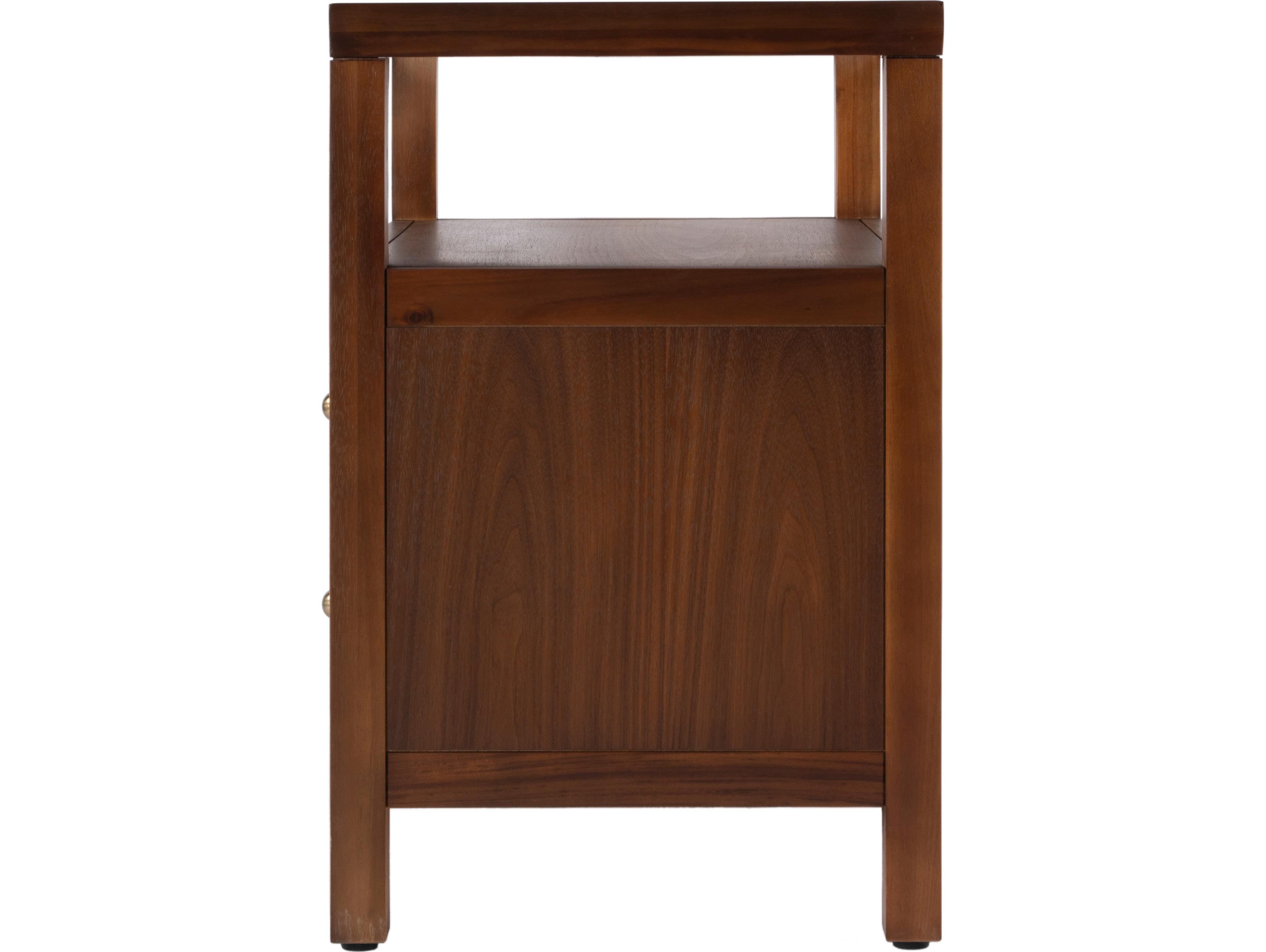 Butler Nora 2-Drawers Brown Acacia Wood Nightstand