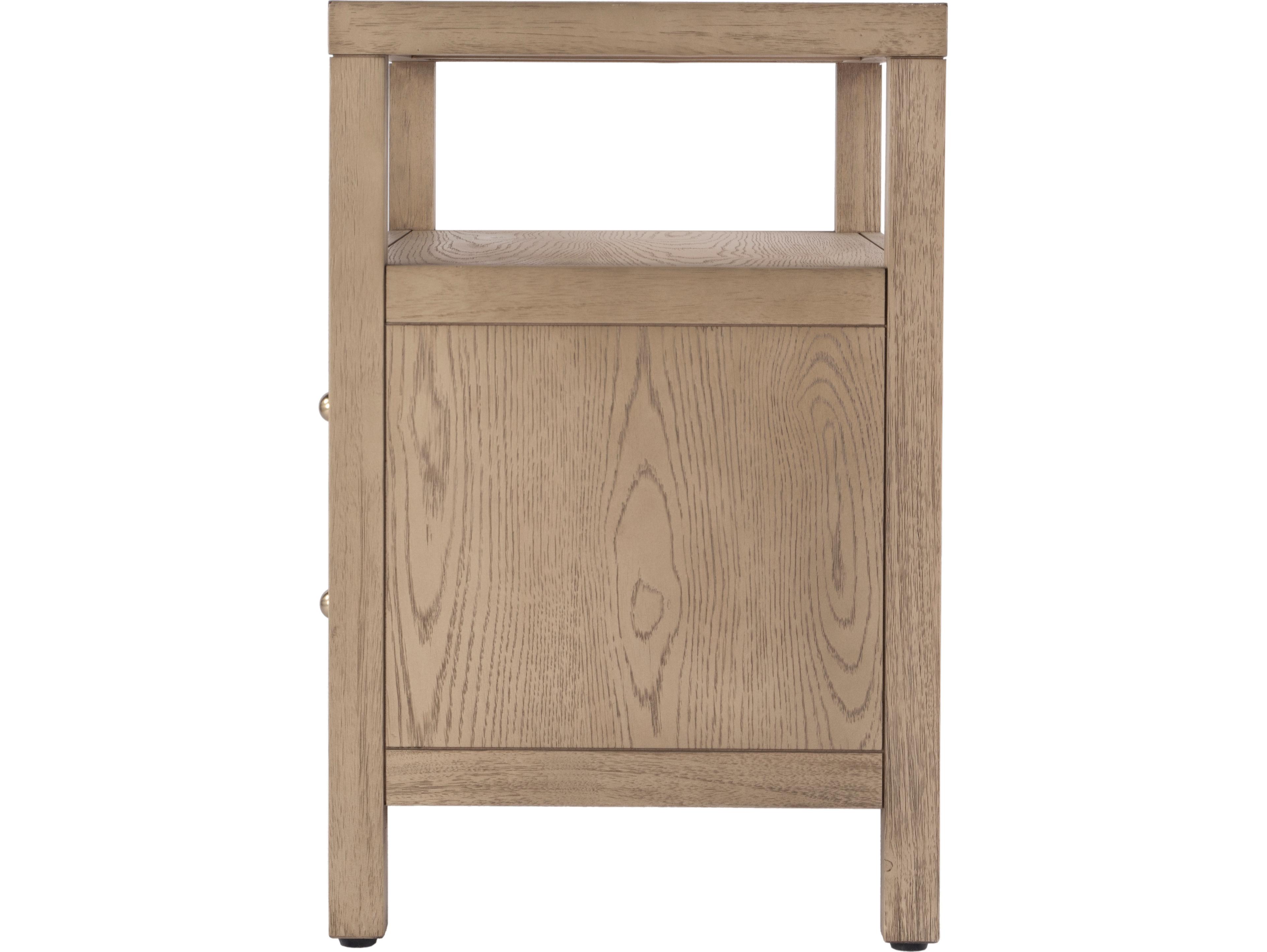 Butler Nora 2-Drawers Brown Acacia Wood Nightstand