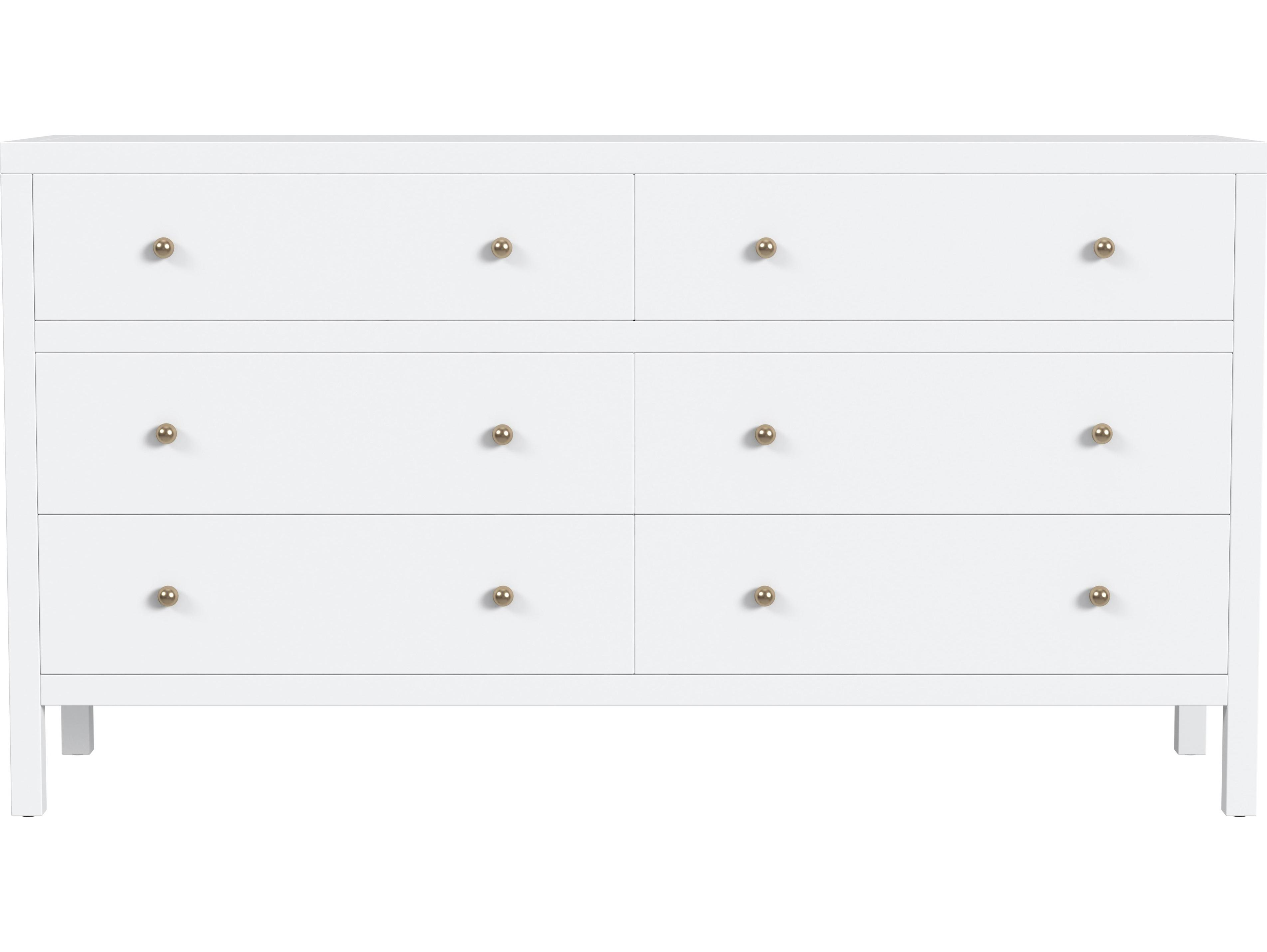 Butler Nora 6-Drawers Acacia Wood Double Dresser