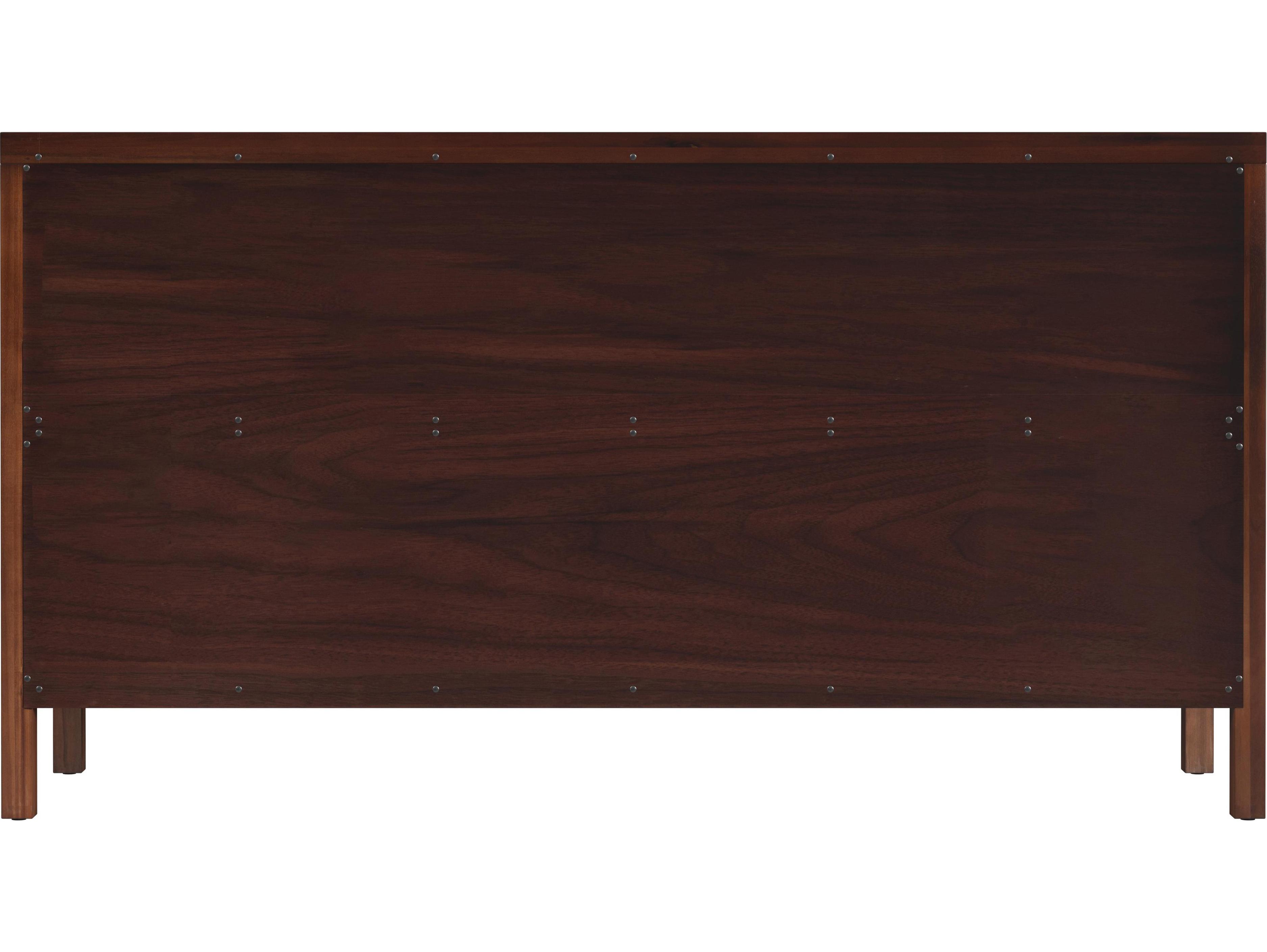 Butler Nora 6-Drawers Brown Acacia Wood Double Dresser