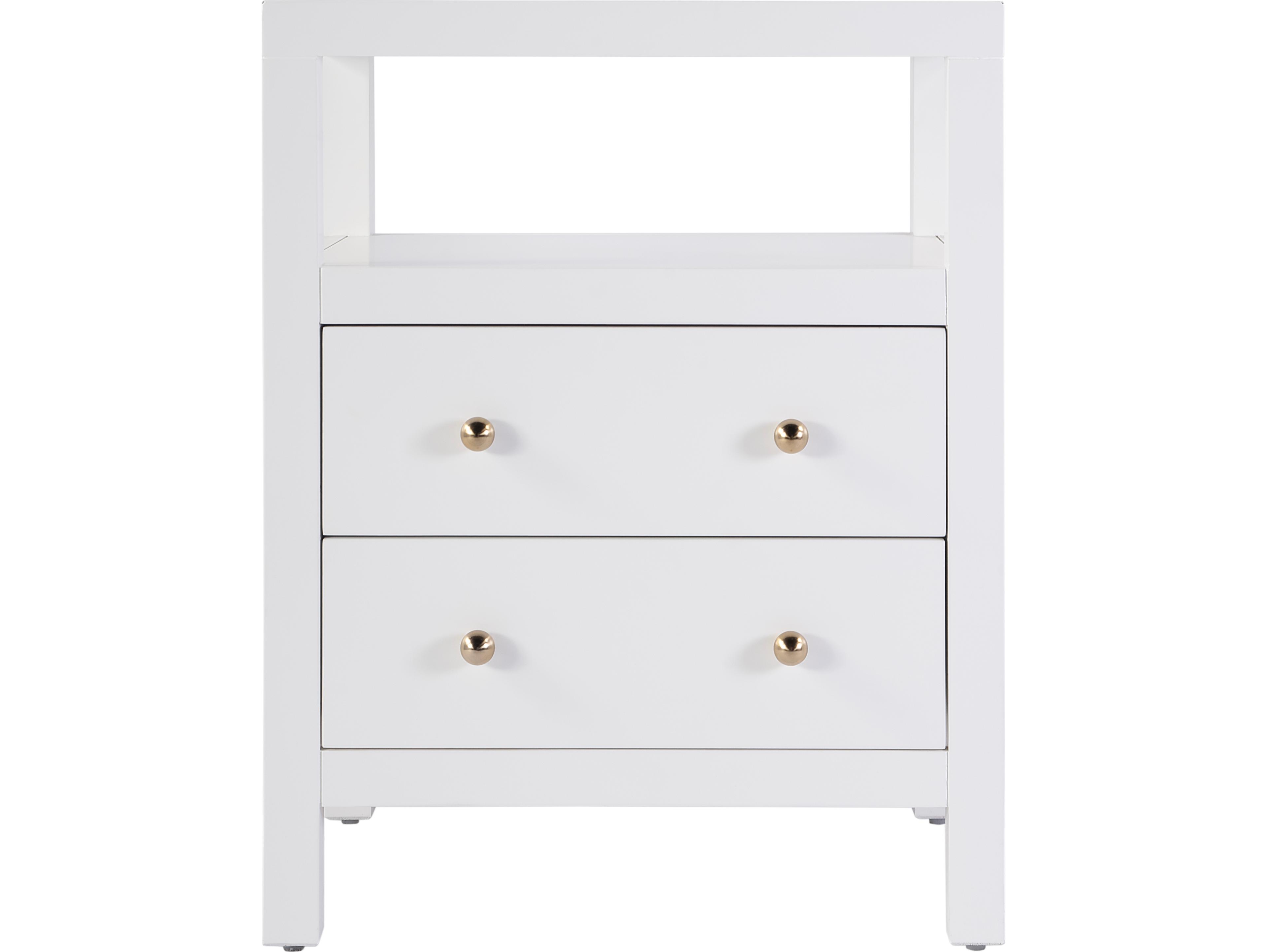 Butler Nora 2-Drawers Acacia Wood Nightstand
