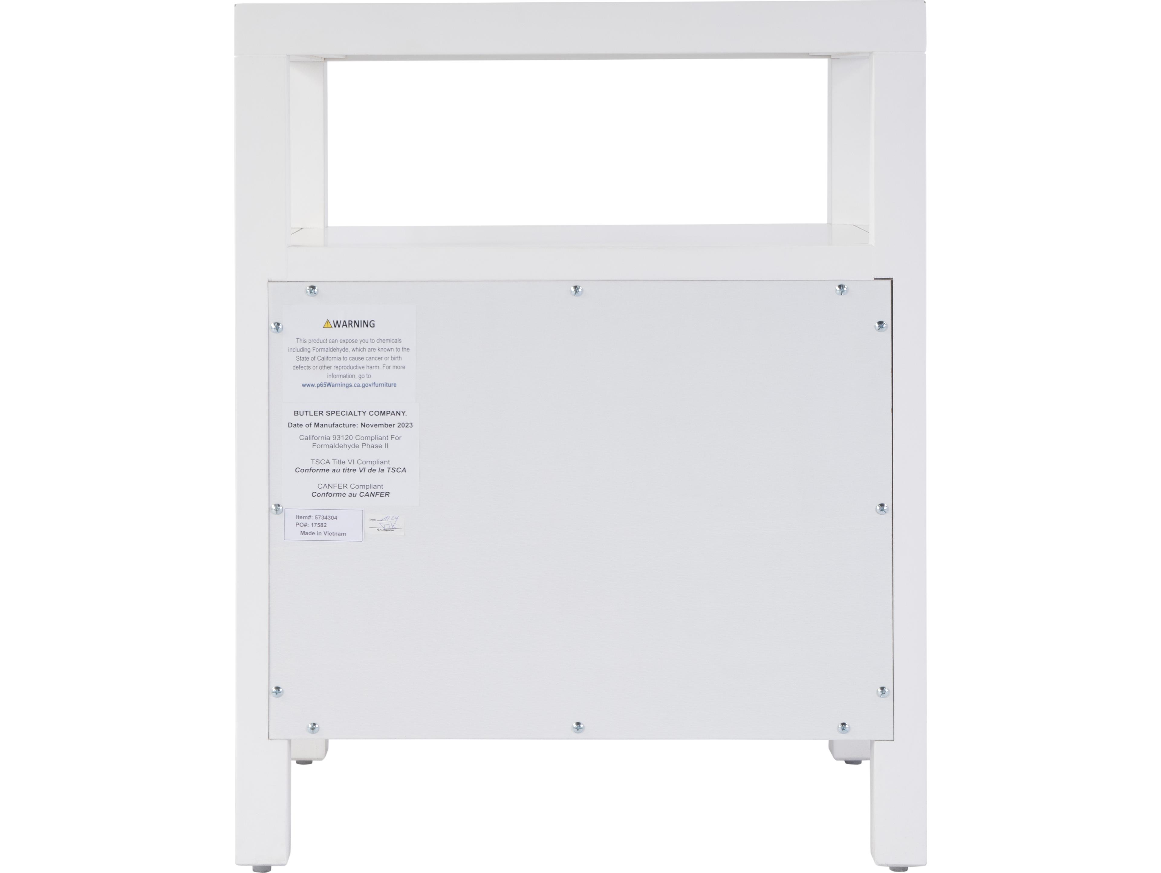 Butler Nora 2-Drawers Acacia Wood Nightstand