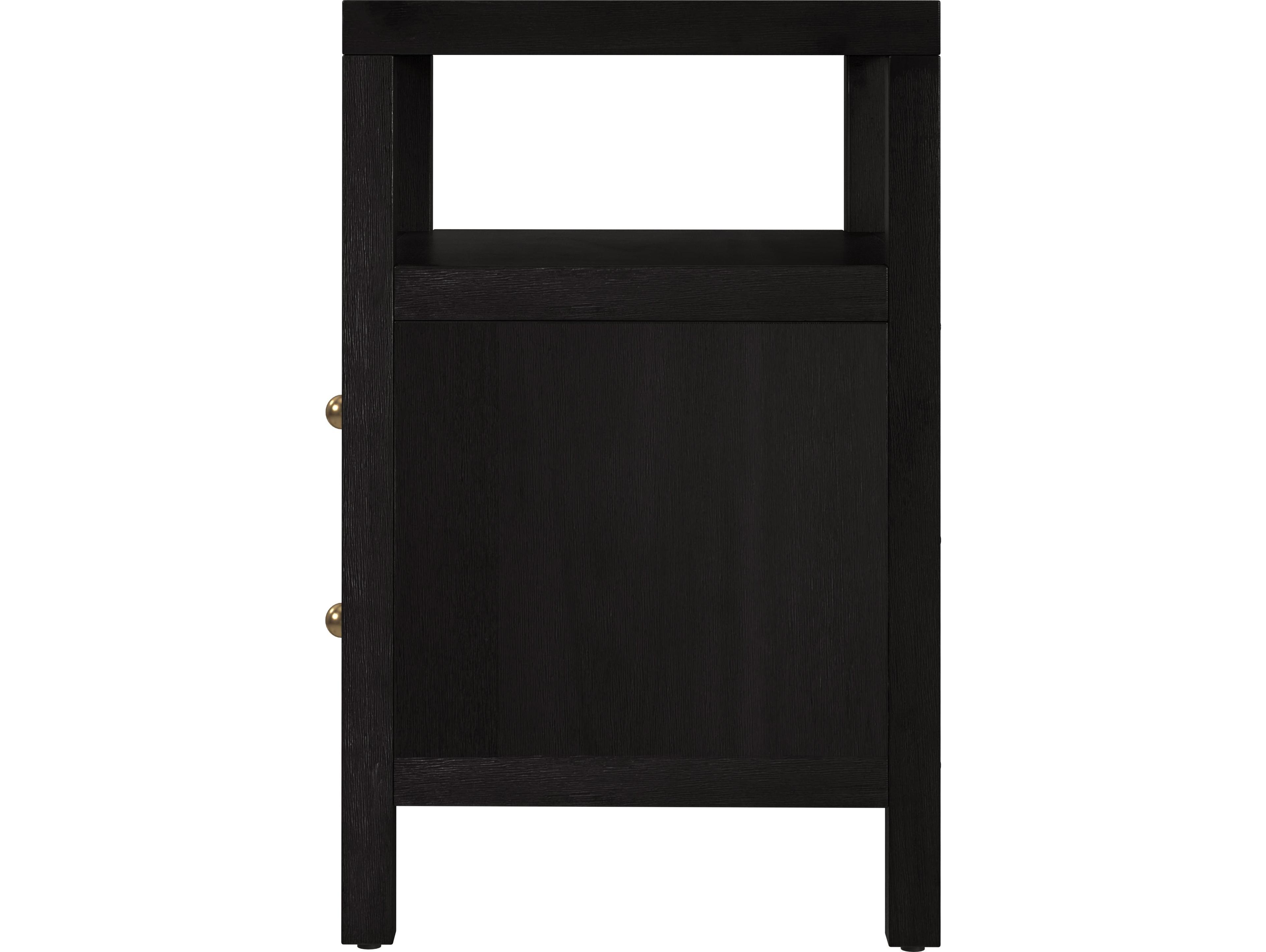 Butler Nora 2-Drawers Brown Acacia Wood Nightstand