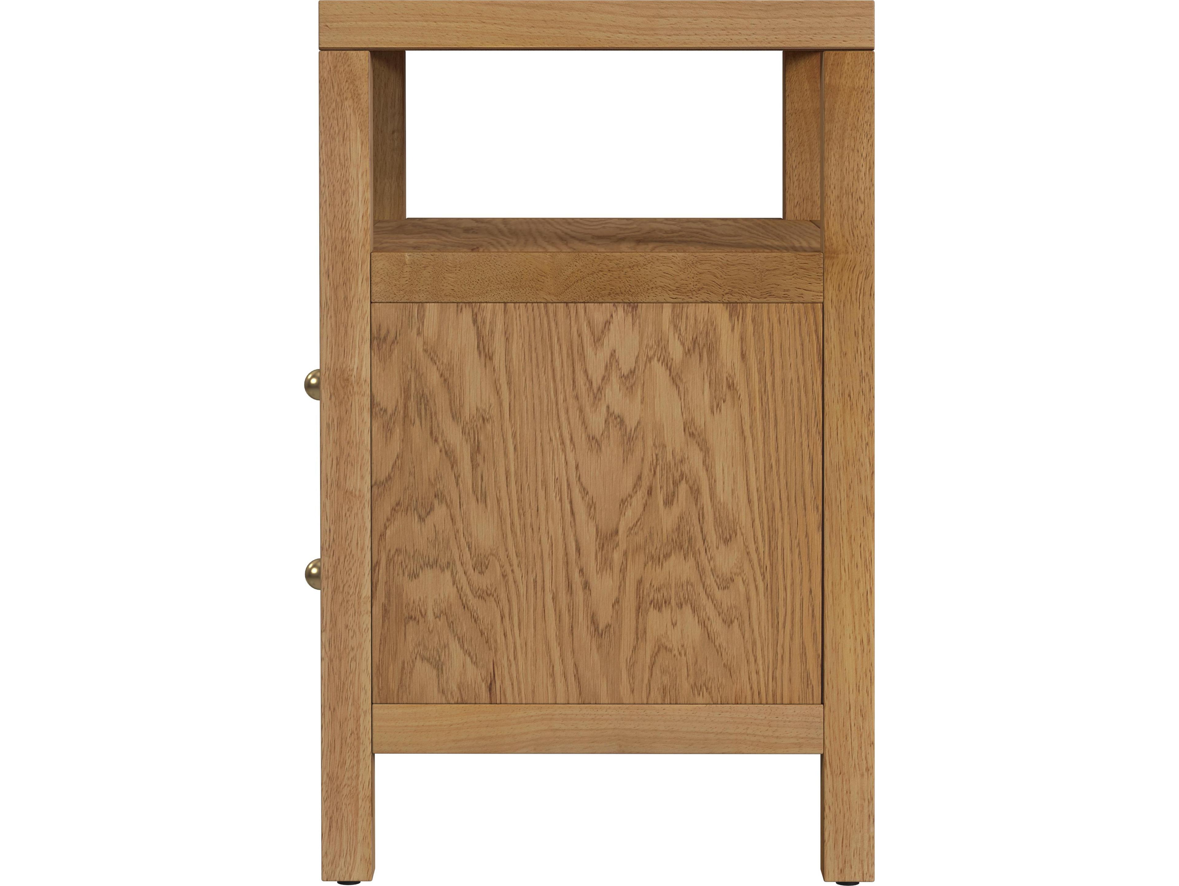 Butler Nora 2-Drawers Oak Wood Nightstand