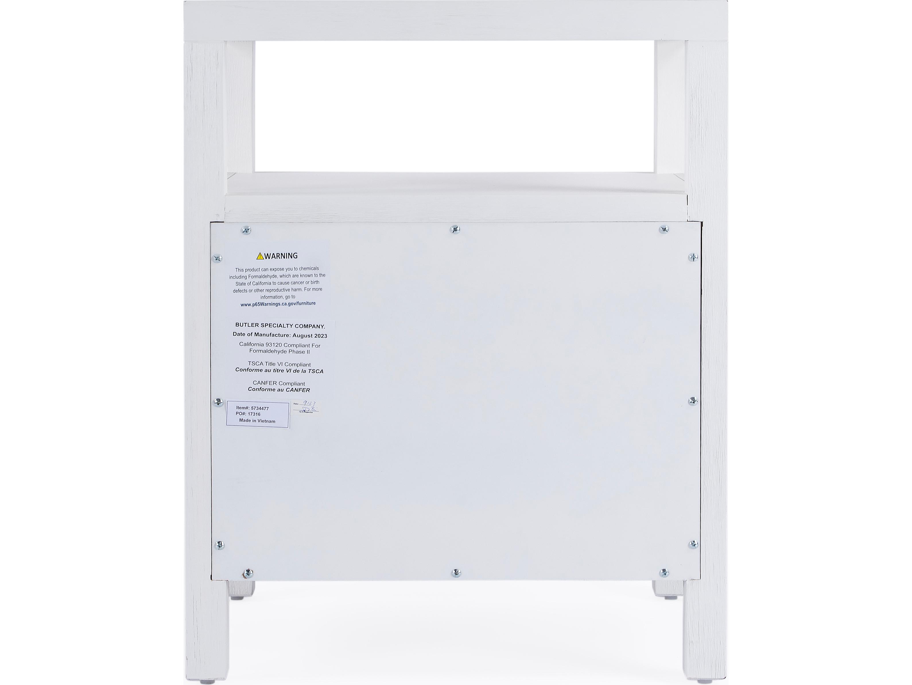 Butler Nora 2-Drawers Acacia Wood Nightstand