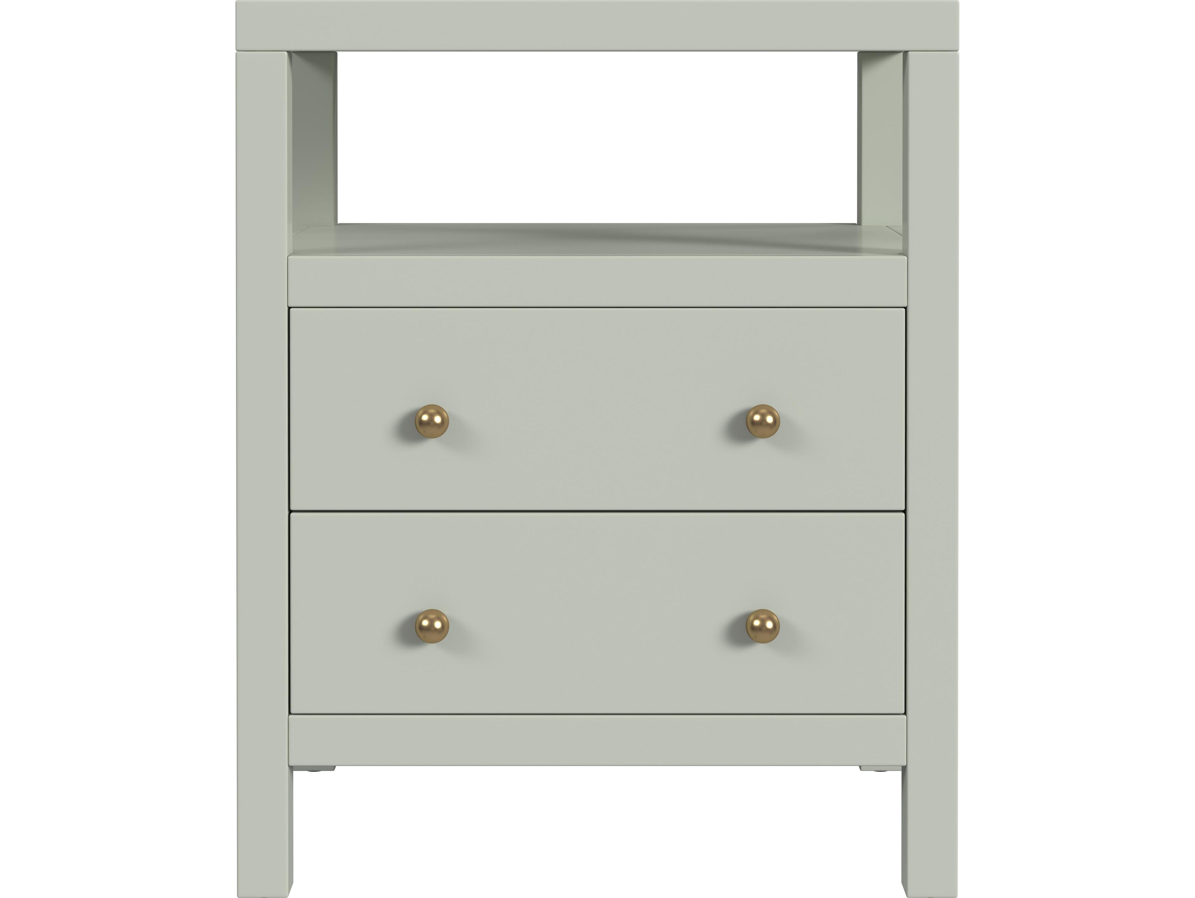 Butler Nora 2-Drawers Acacia Wood Nightstand