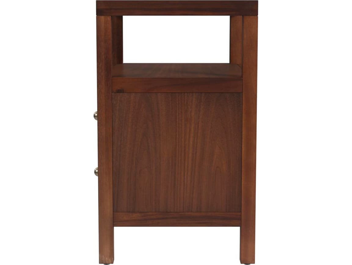 Butler Nora 2-Drawers Brown Acacia Wood Nightstand