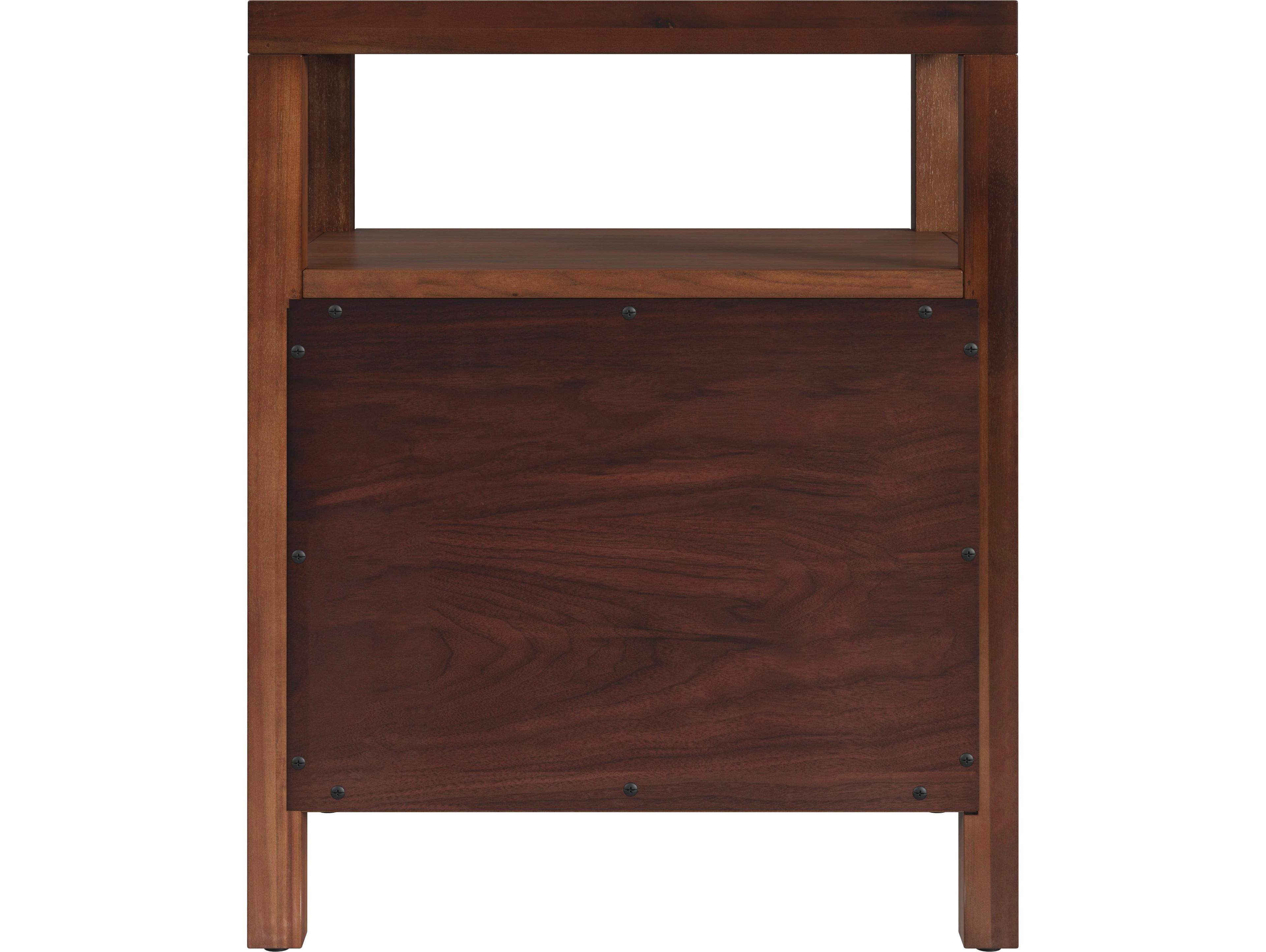 Butler Nora 2-Drawers Brown Acacia Wood Nightstand