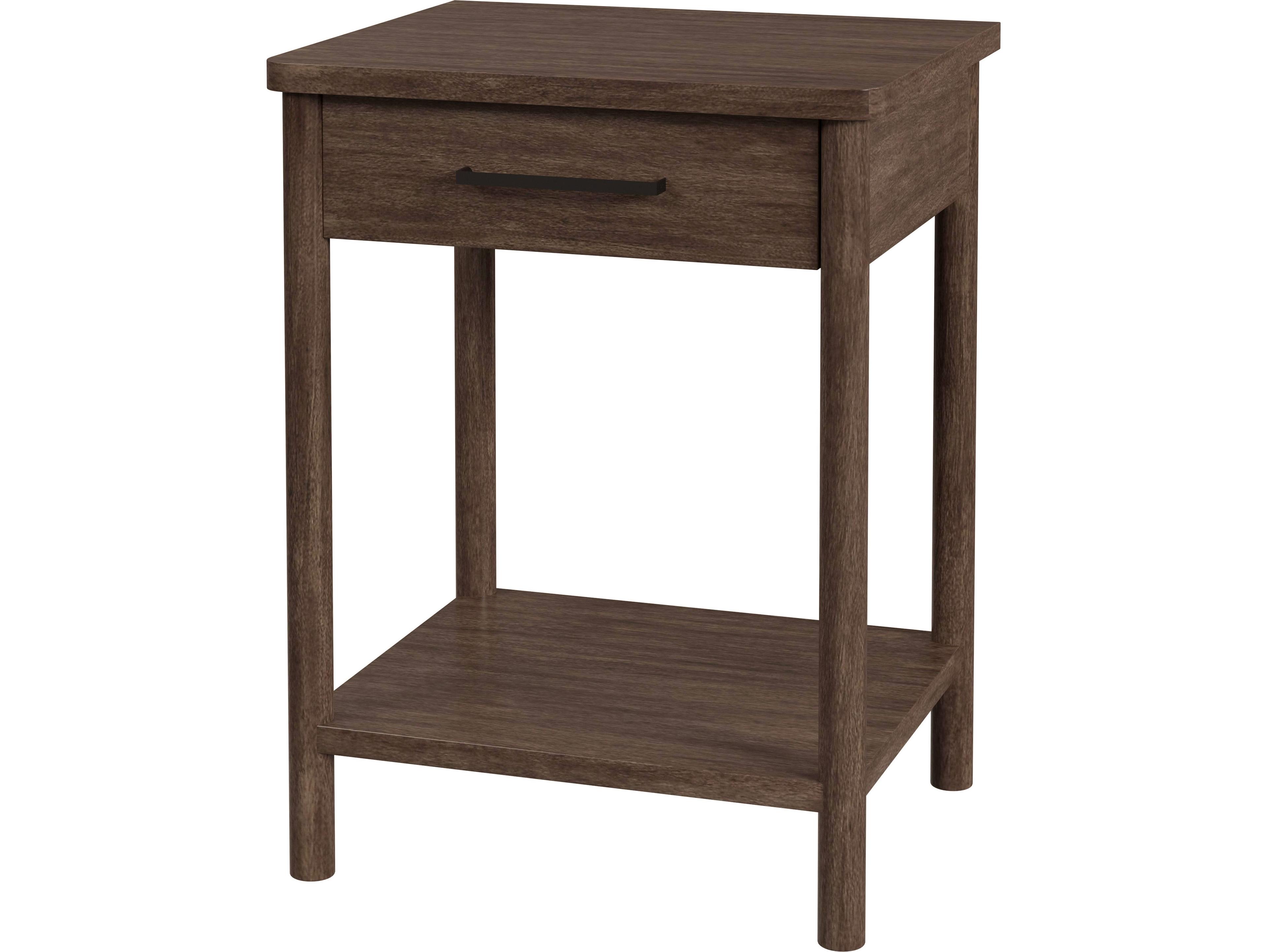 Butler Lennon 1-Drawer Mahogany Wood Nightstand
