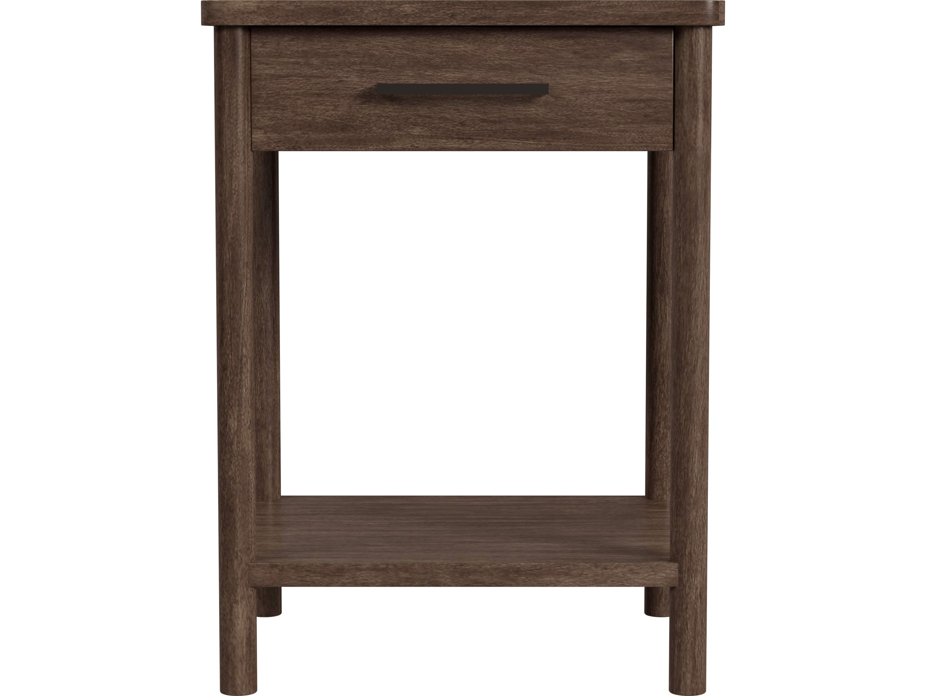 Butler Lennon 1-Drawer Mahogany Wood Nightstand