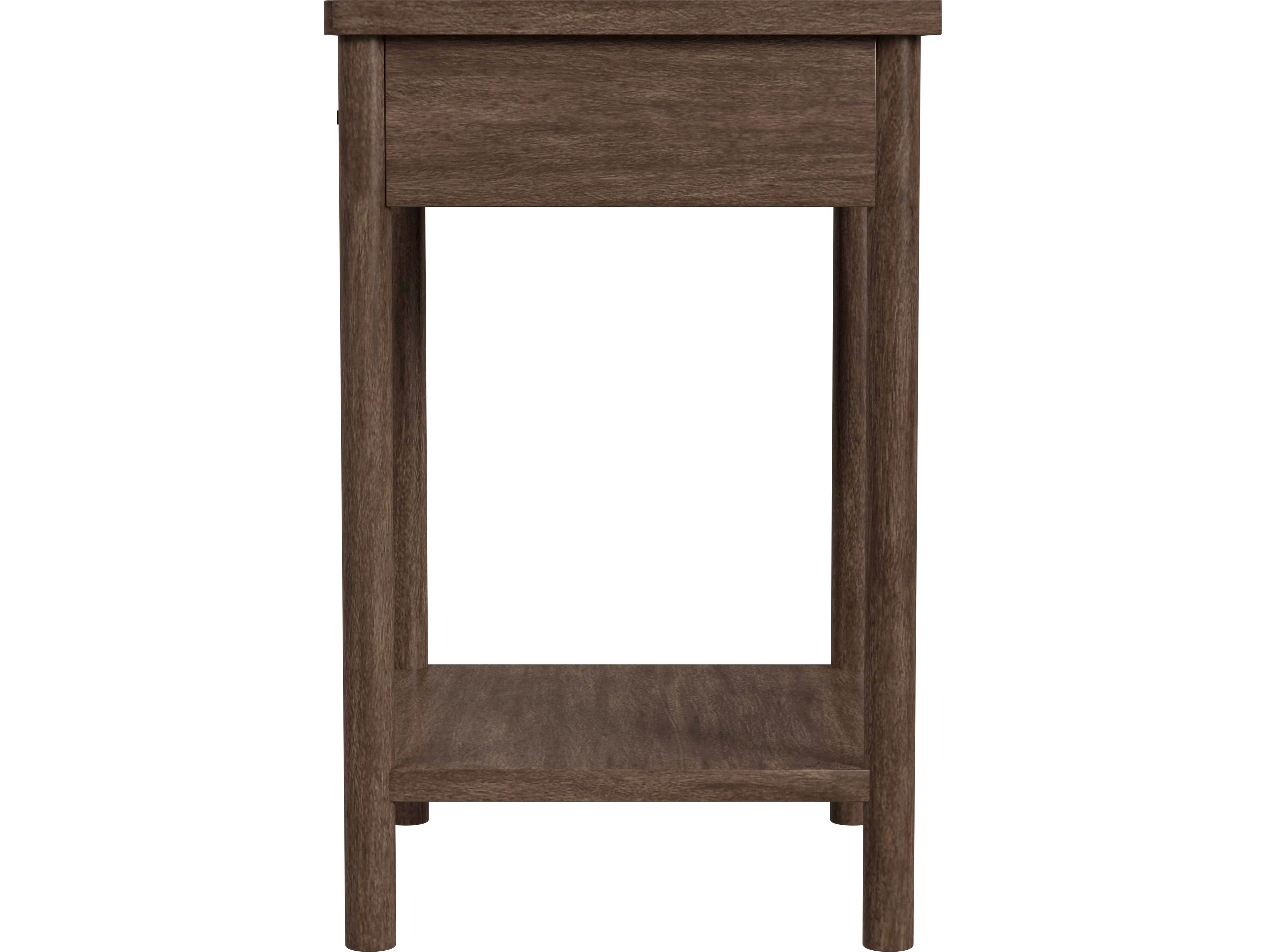 Butler Lennon 1-Drawer Mahogany Wood Nightstand