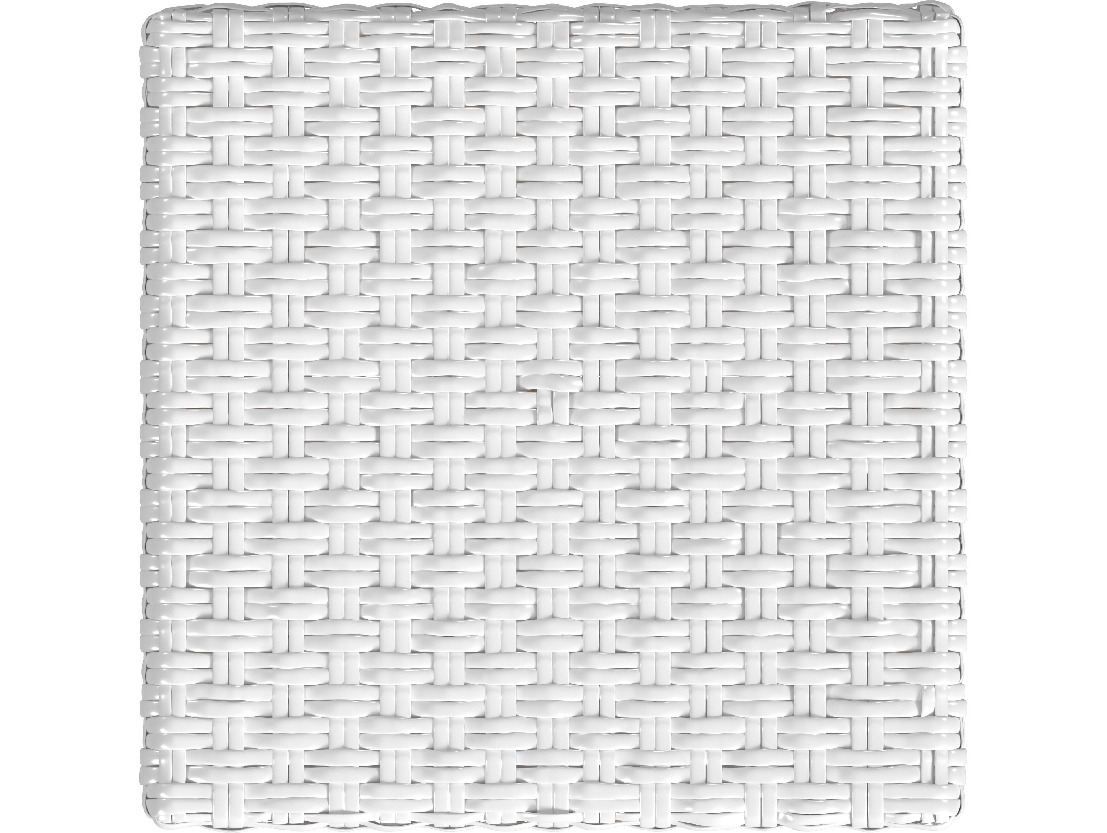 Butler Riviera Glossy White Natural Rattan Frame Counter Stool