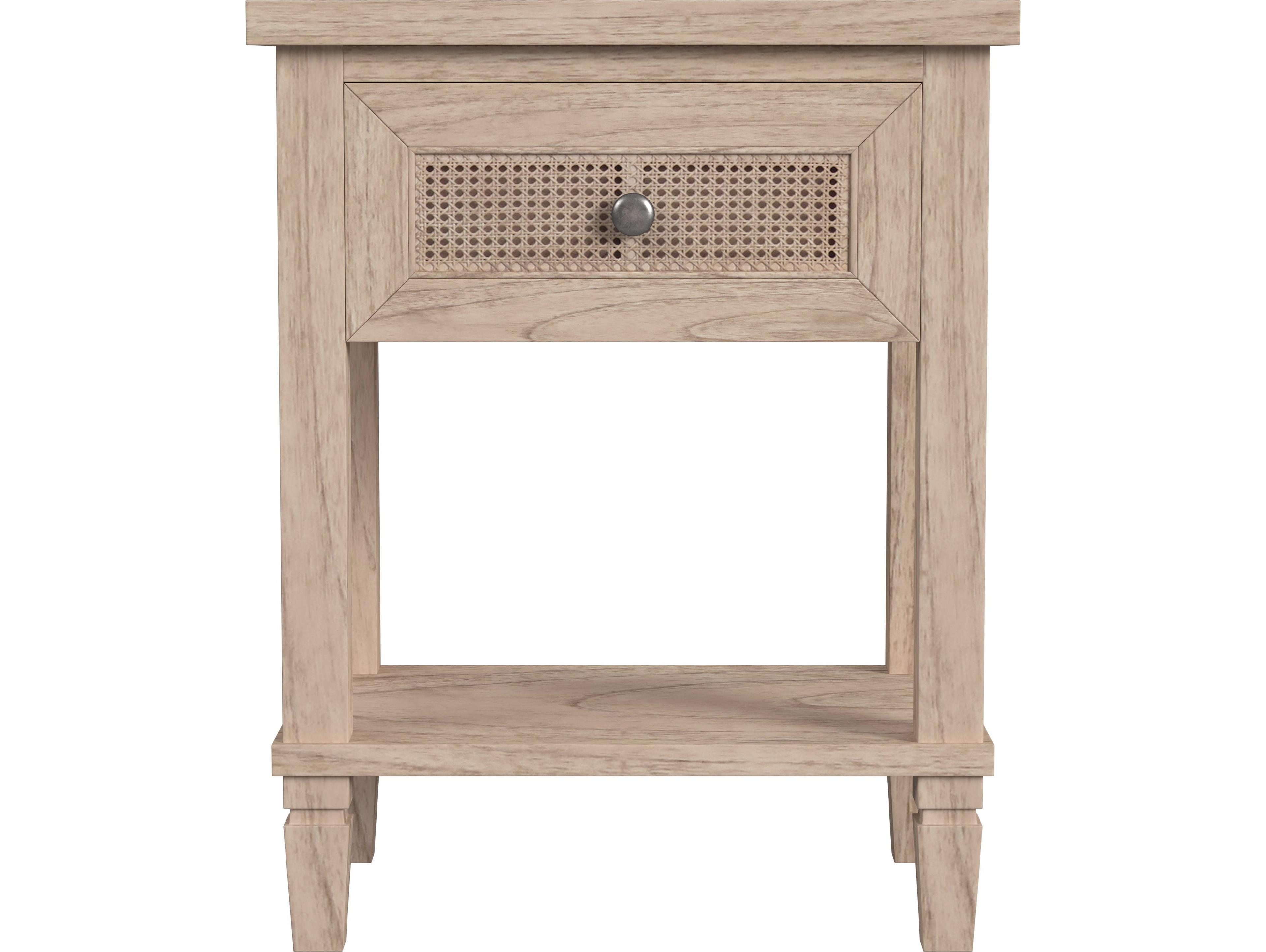 Butler Flagstaff 1-Drawer Natural Mindi Wood Nightstand