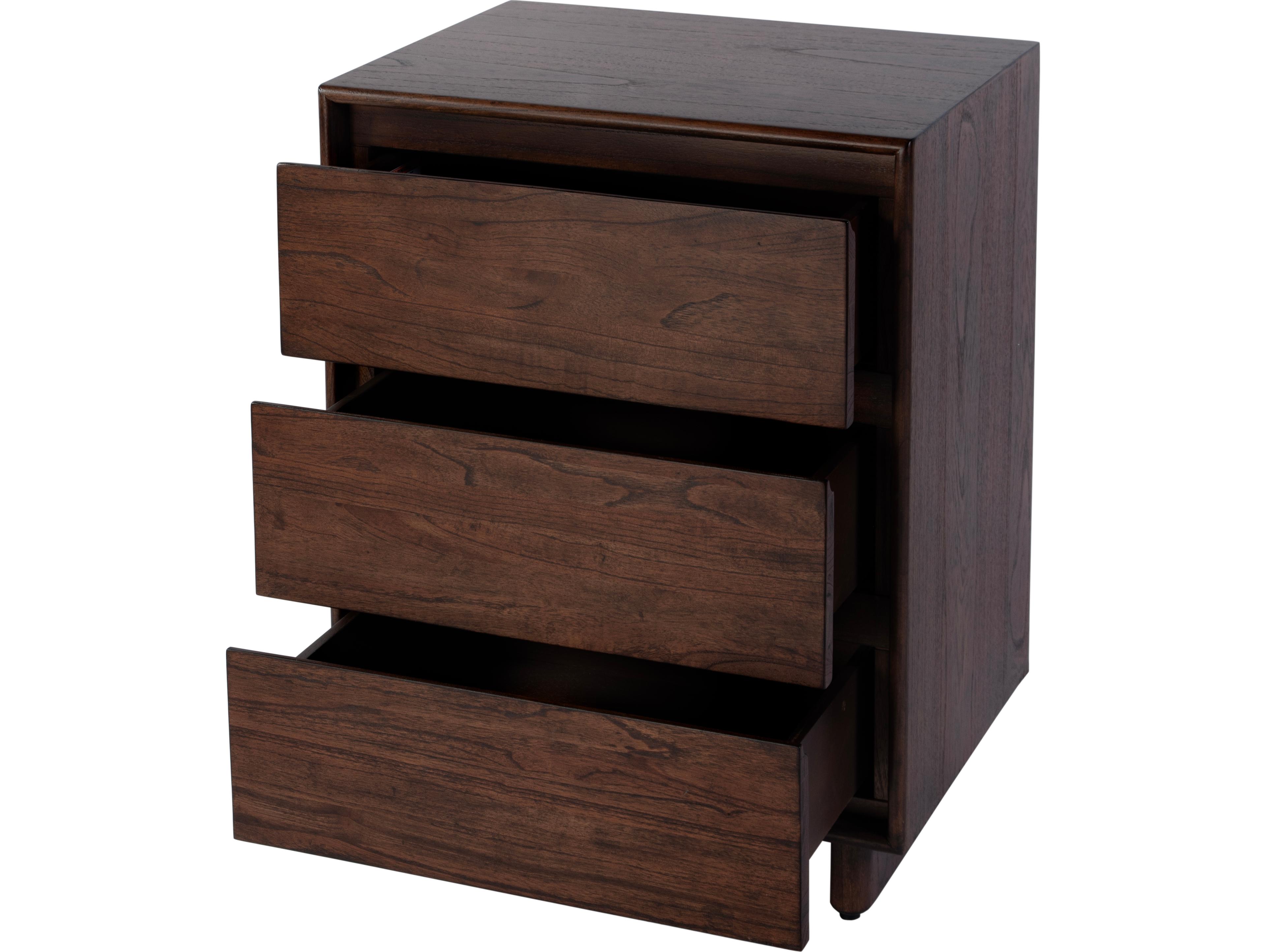 Butler Halmstad 3-Drawers Mindi Wood Nightstand