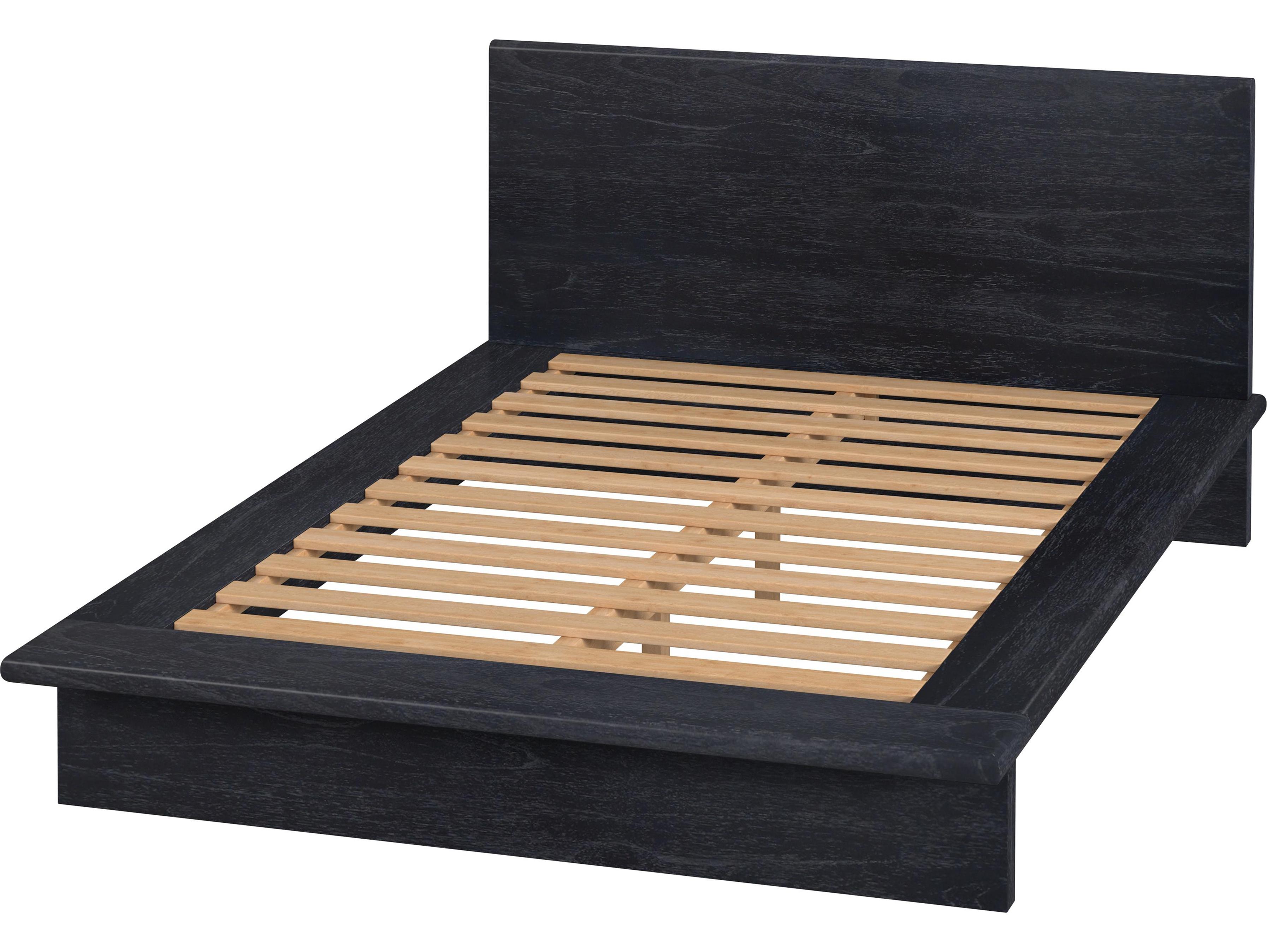 Butler Halmstad Washed Black Mindi Wood Queen Platform Bed