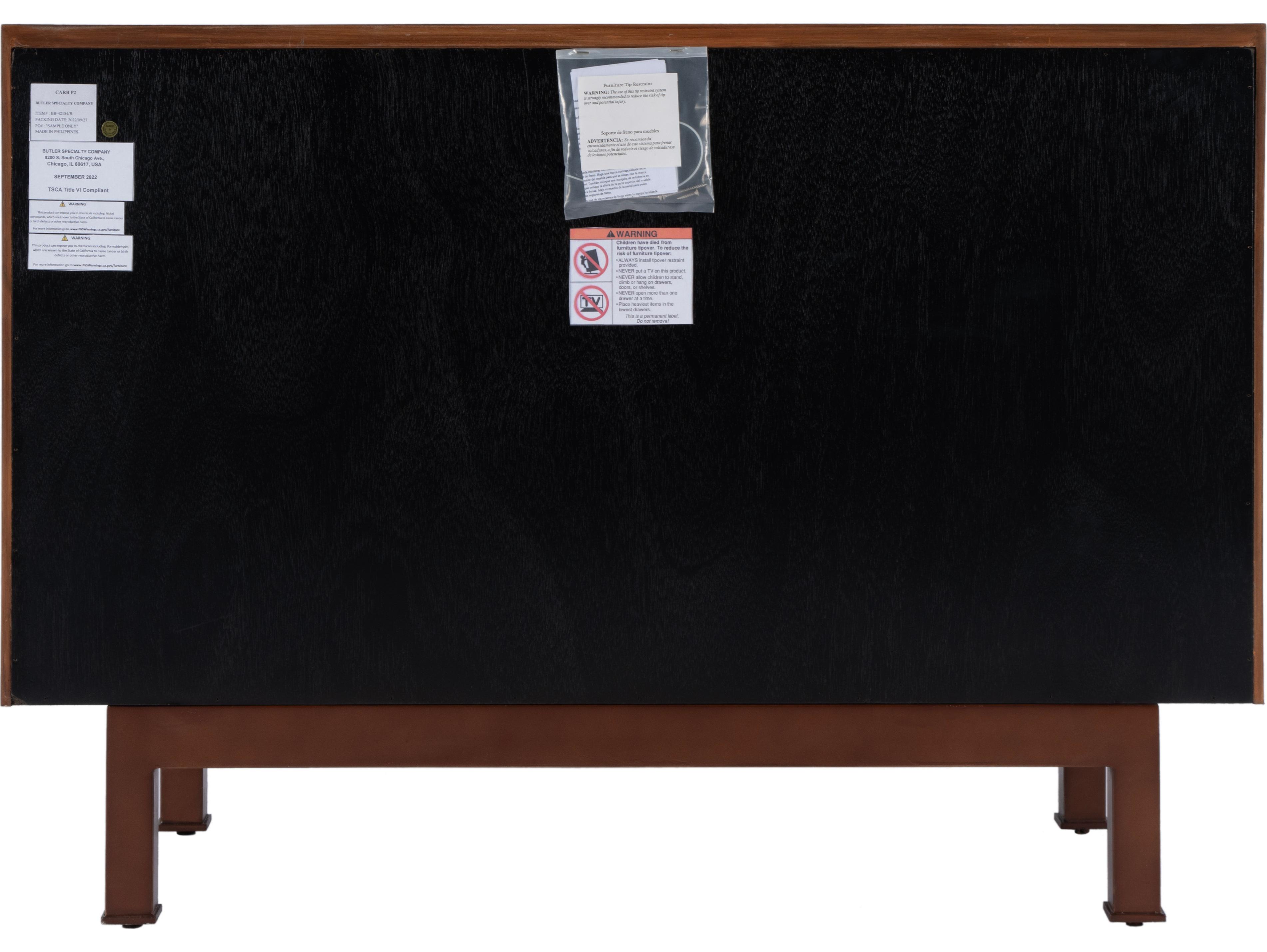 Butler Stefan Heritage Brown Solid Wood Accent Cabinet