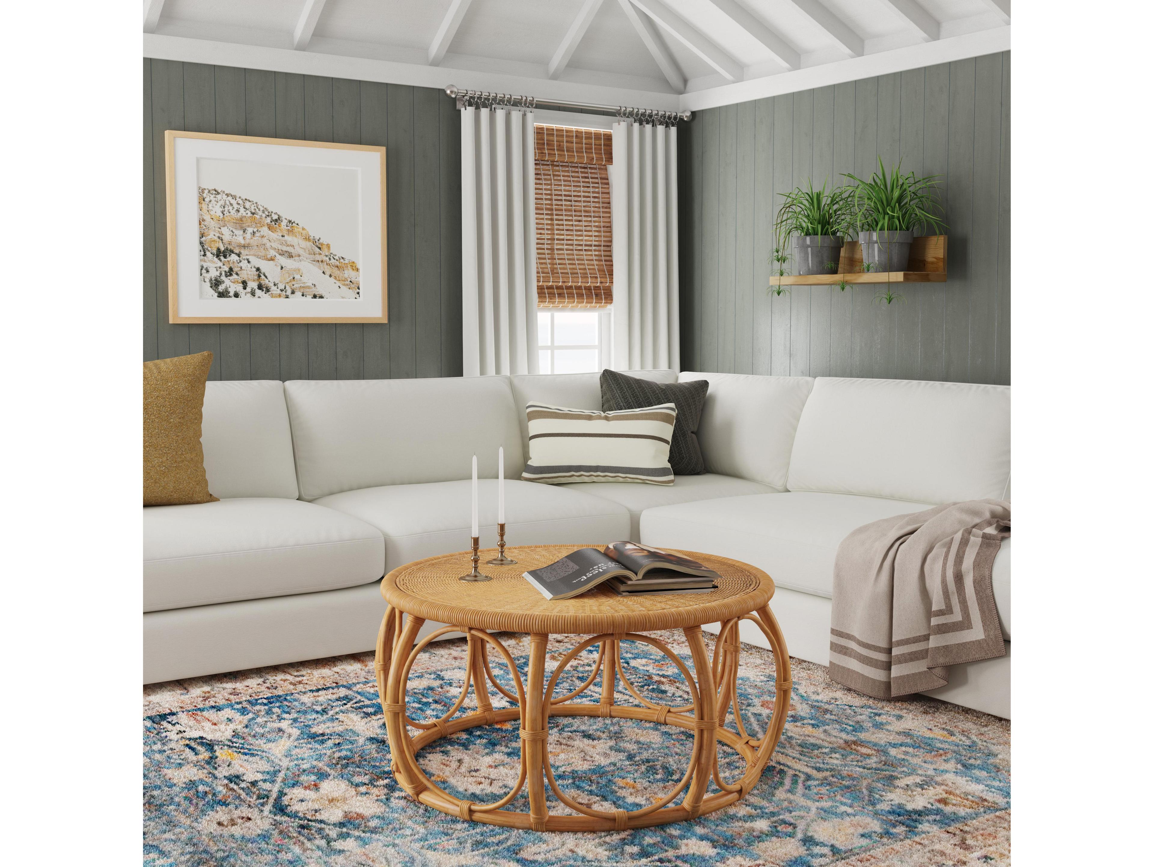 Butler Savannah Round Natural Rattan Coffee Table