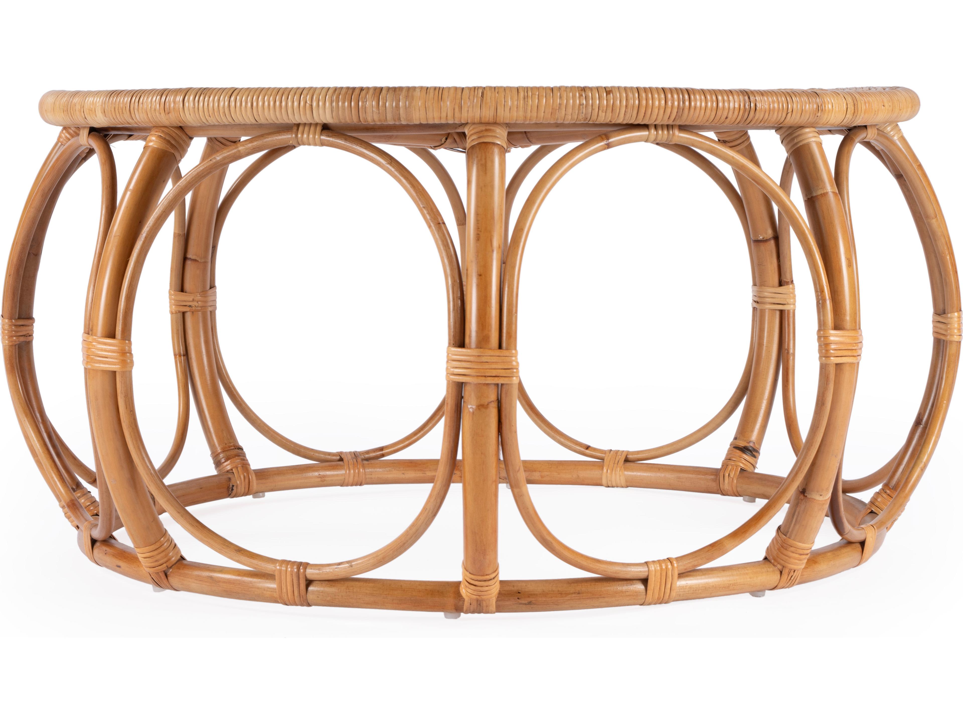 Butler Savannah Round Natural Rattan Coffee Table