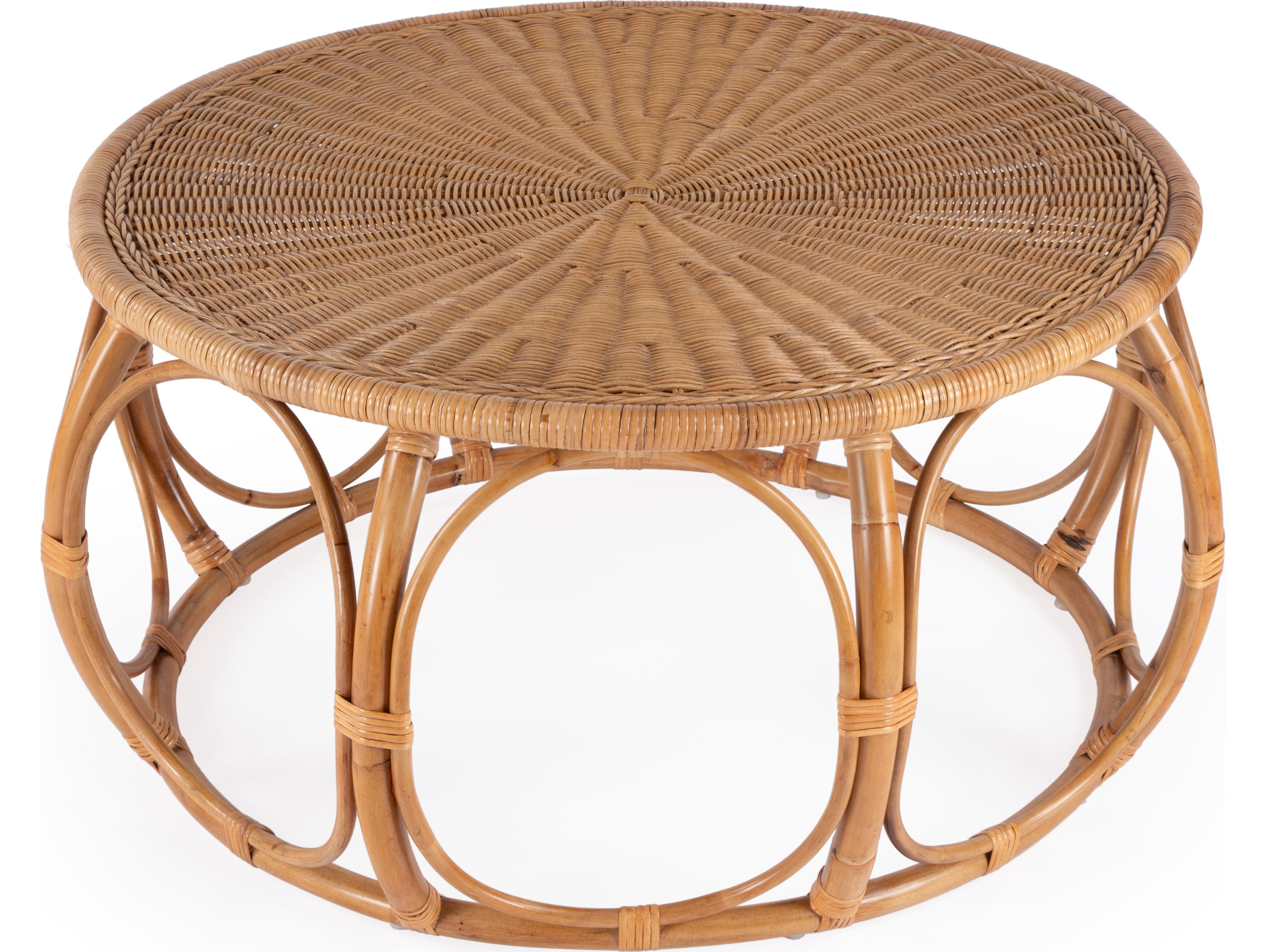 Butler Savannah Round Natural Rattan Coffee Table